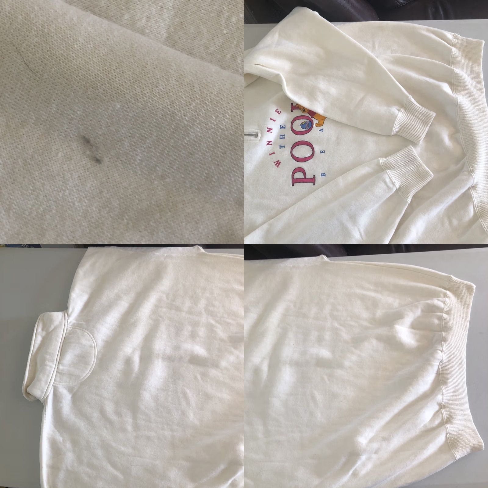 Vintage VINTAGE Disney Winnie The Pooh 1/4 Zip Embroidered Sweatshirt XL Women White Pooh 100 Acre Collection 90s Animals Logo Pullover Sneaker? Size XL / US 12-14 / IT 48-50 - 8 Thumbnail