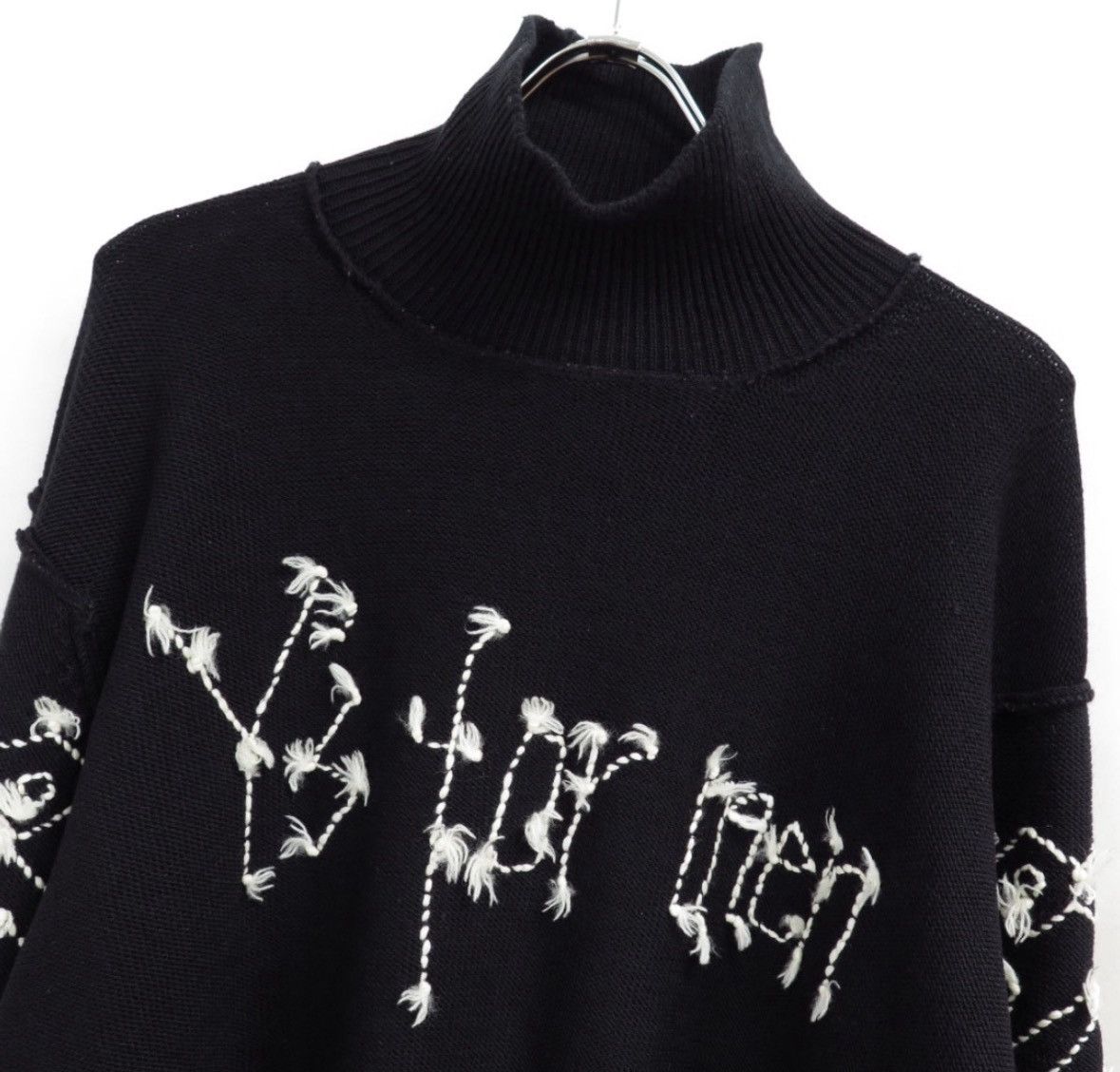Yohji Yamamoto Y's for men Logo Embroidered Reversible Wool Knit Sweater Size US L / EU 52-54 / 3 - 3 Thumbnail