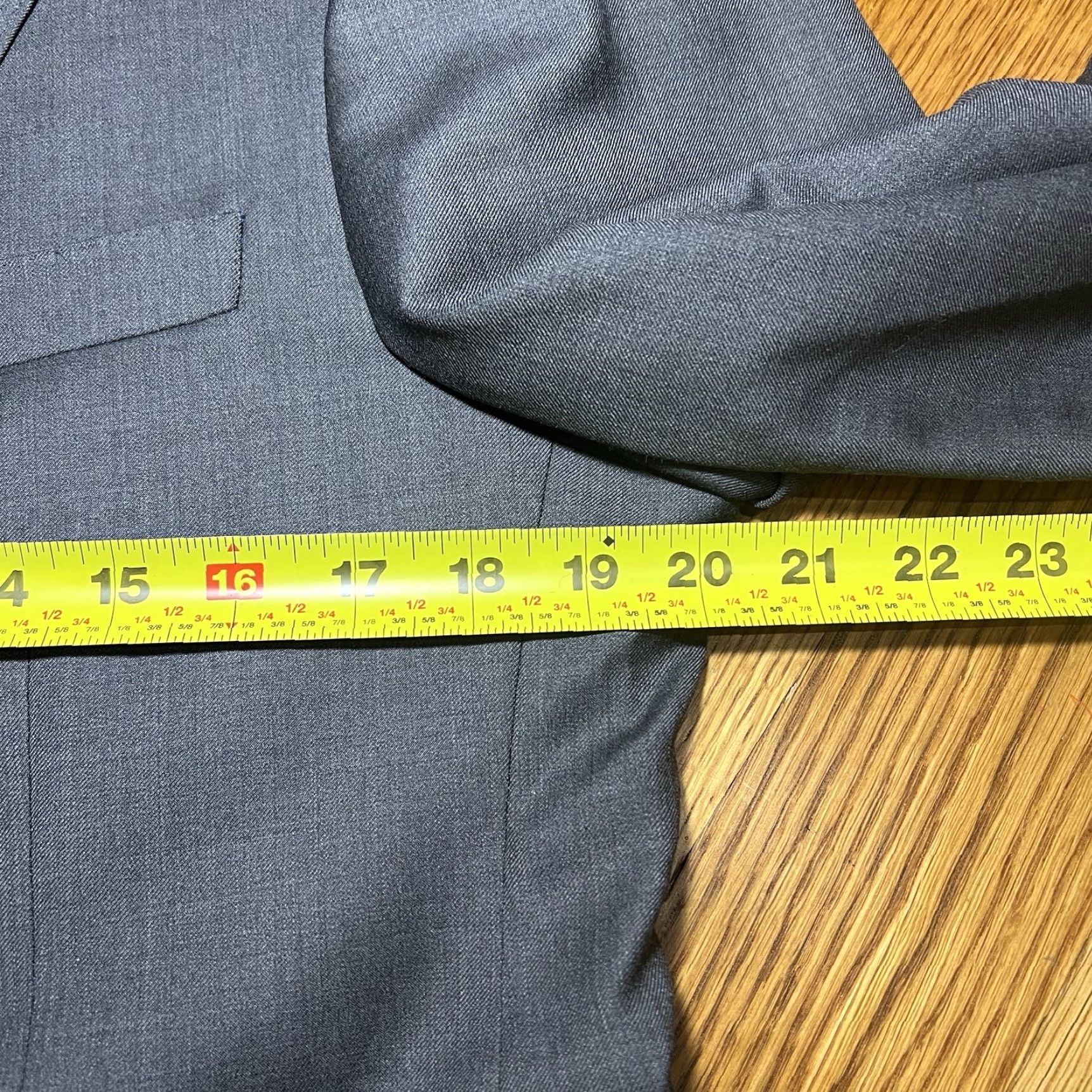 Vintage Enzo Tovare Blazer Mens 40S Gray Wool Jacket Size 40R - 4 Thumbnail