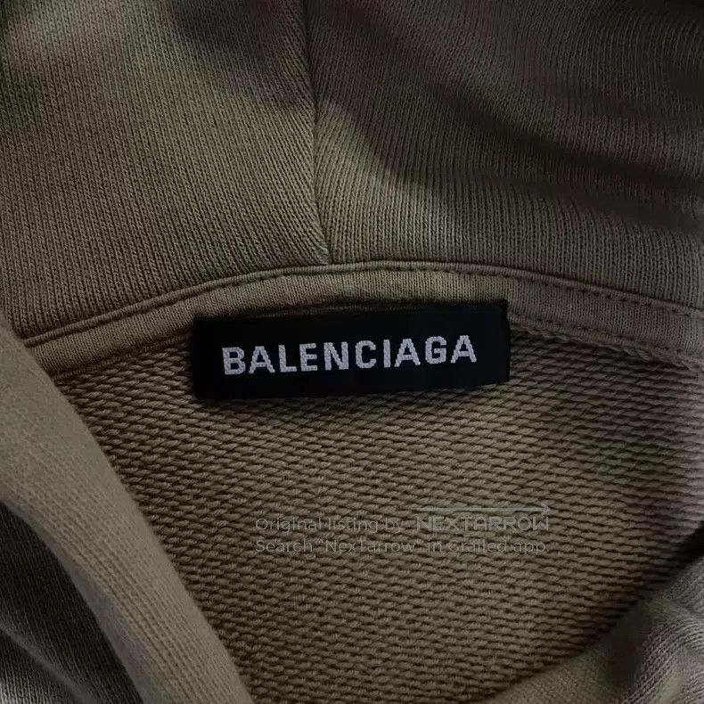Balenciaga Balenciaga Wheat Ear Logo Hoodie Khaki Hooded Sweatshirt Size US XS / EU 42 / 0 - 3 Thumbnail