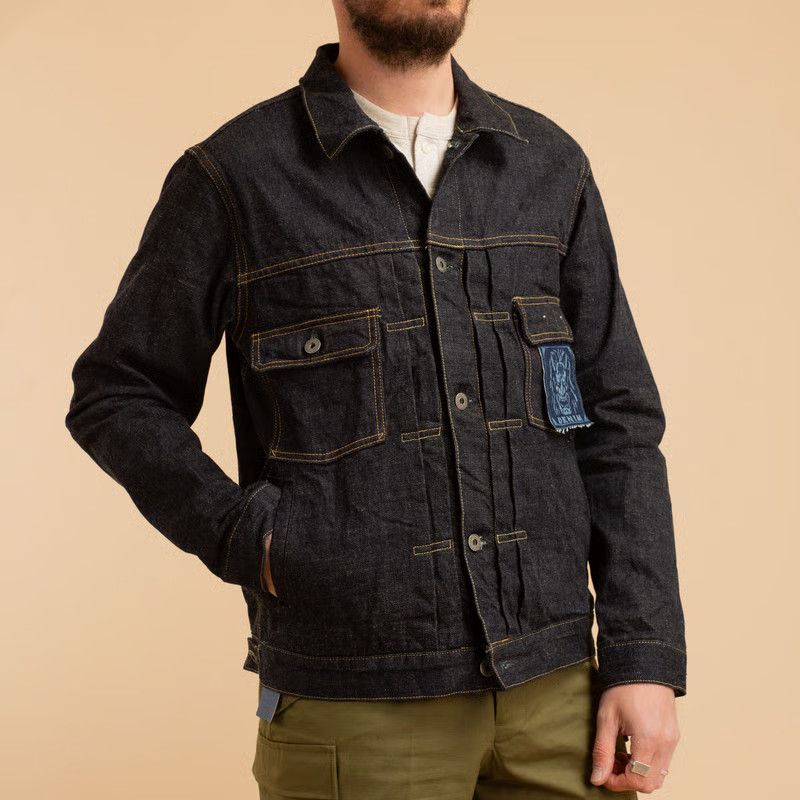 Oni Oni Denim 14oz Indigo x Beige Type II Jacket Size US XL / EU 56 / 4 - 4 Thumbnail