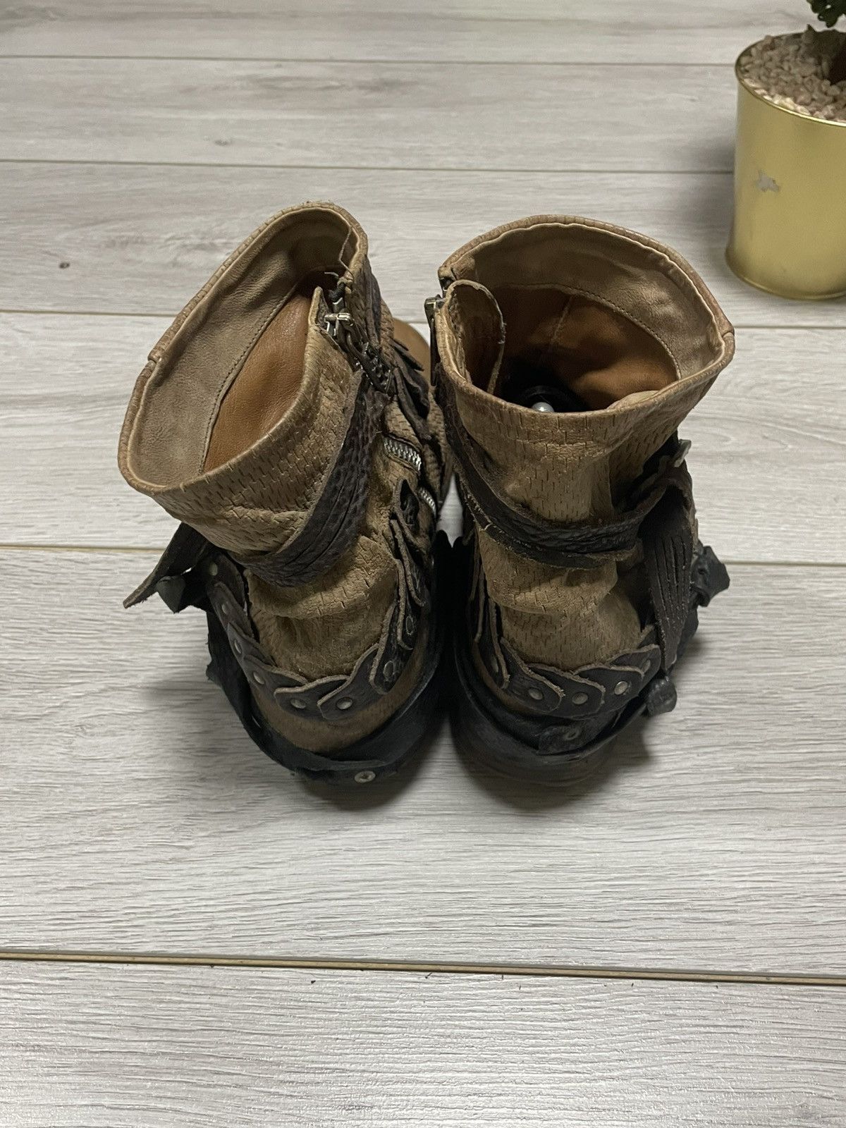 A.S.98 A.S.98 engineered belted avant garde boots leather Size US 9 / IT 39 - 3 Thumbnail