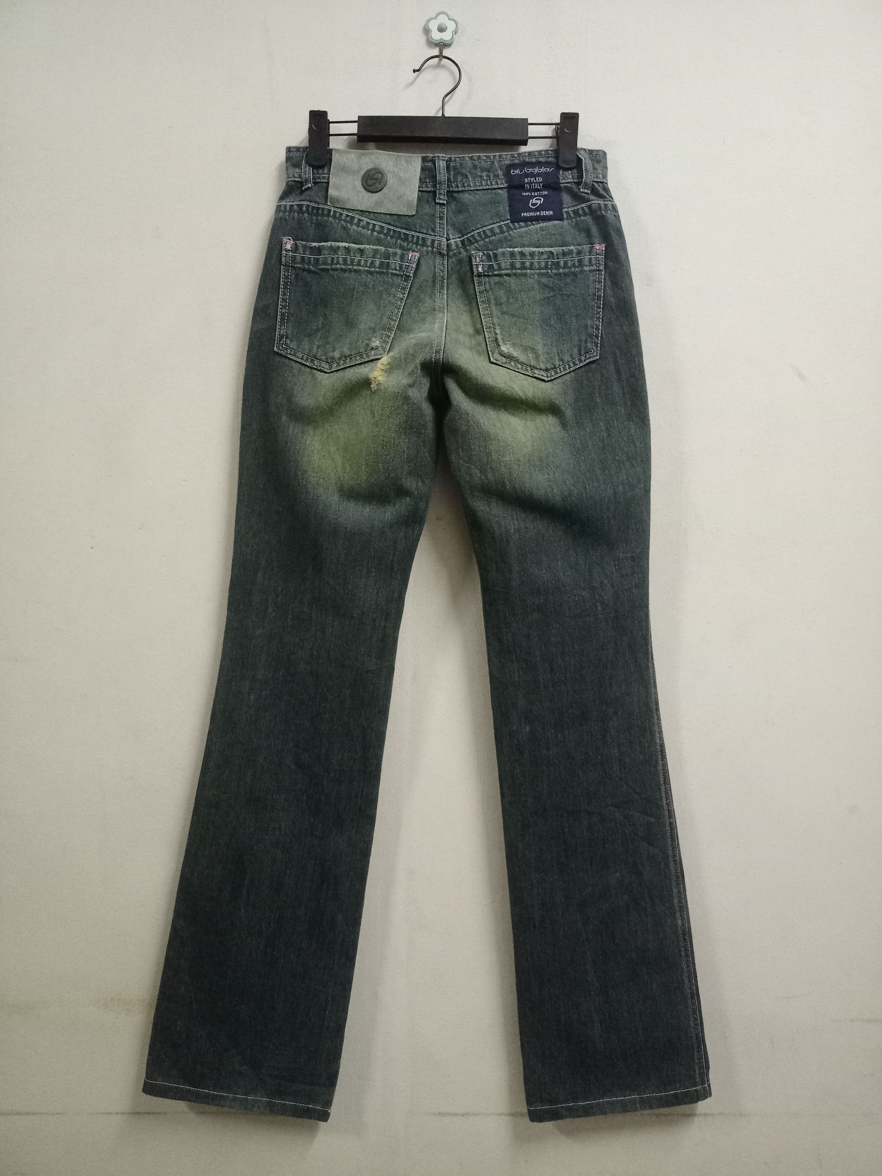 Byblos Vintage Blu Byblos Sick Mud Wash Bootcut Style Jeans Size 28" / US 6 / IT 42 - 2 Thumbnail