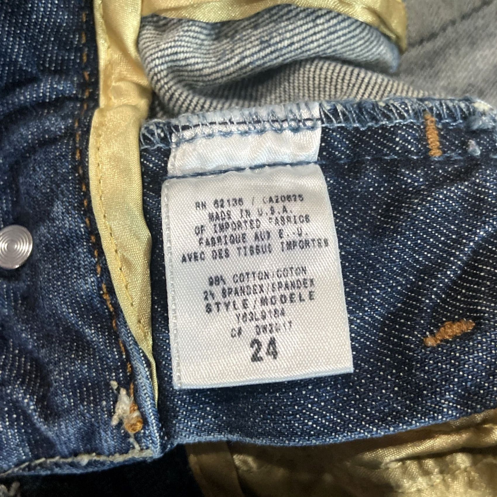 Guess VINTAGE GUESS Jeans Stretch flare Denim pants Y2K fitted womens 24 Size 42" / US 20 - 6 Thumbnail