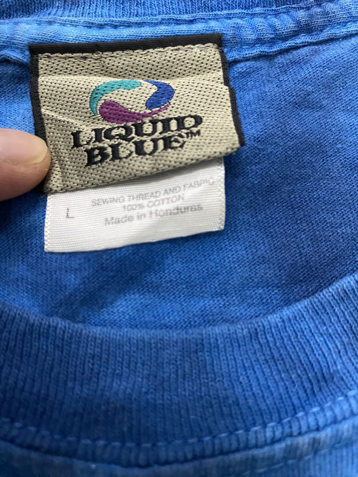 Liquid Blue VINTAGE LIQUID BLUE AMERICAN 🇺🇸 FLAG SHIRT RARE DESIGN Size US L / EU 52-54 / 3 - 3 Thumbnail
