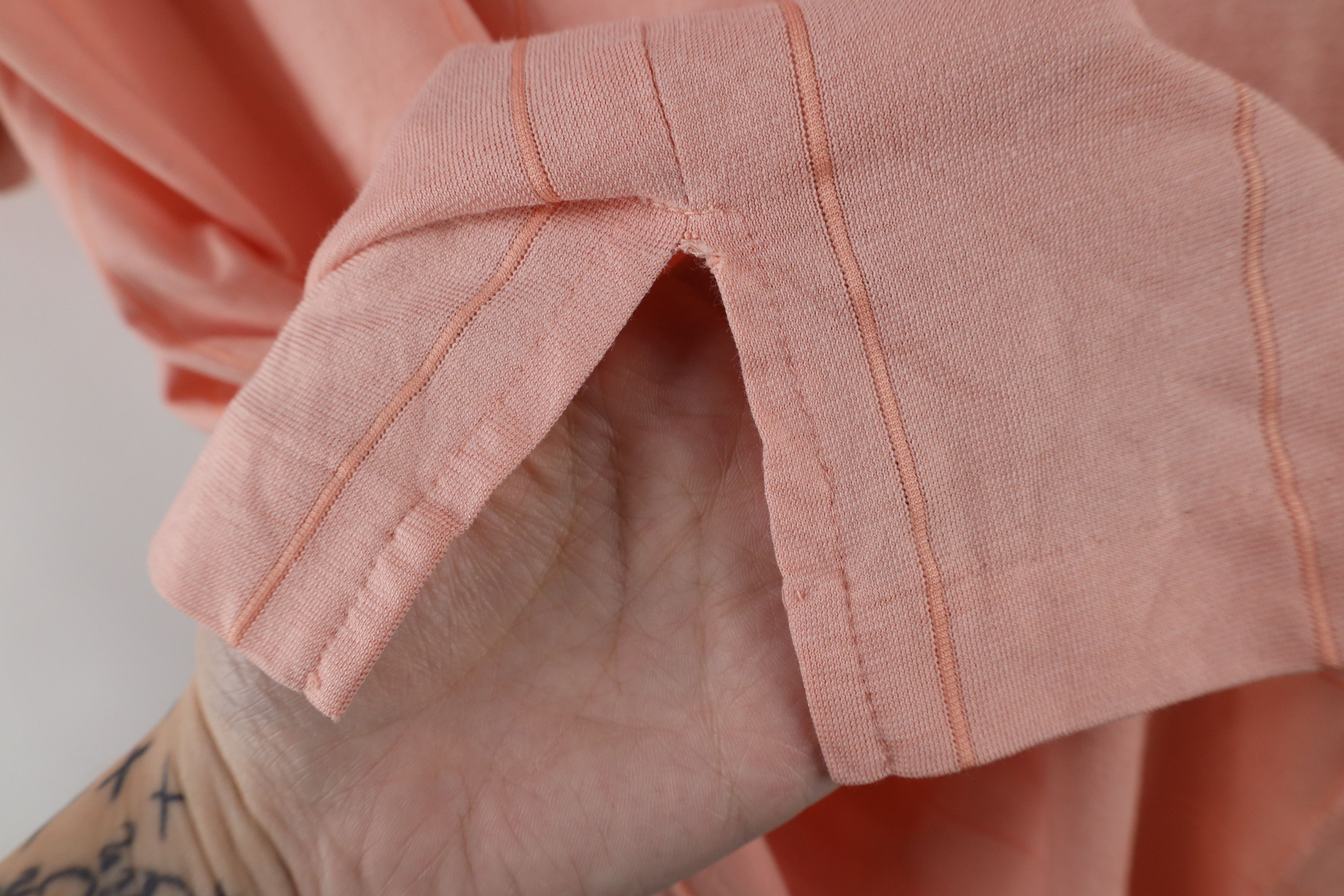 Vintage Vintage 90s Streetwear Striped Knit Collared Polo Shirt Pink Size US XL / EU 56 / 4 - 8 Thumbnail