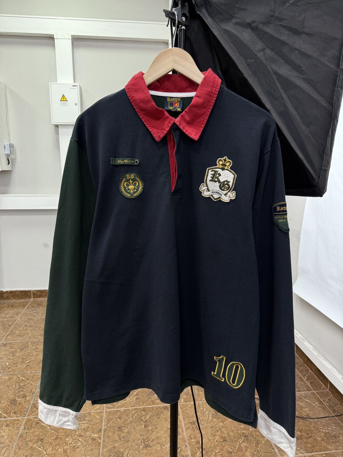 Kangol 🏉🇬🇧 Vintage Kangol British Heritage Rugby Long Sleeve Retro Size US XL / EU 56 / 4 - 1 Thumbnail