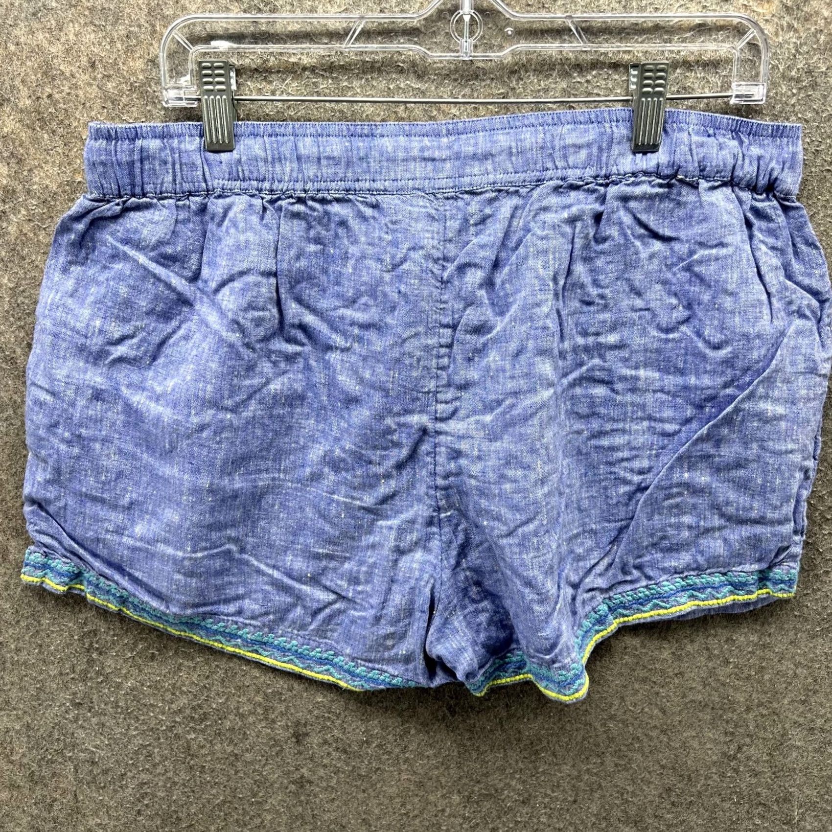 Vineyard Vines Vineyard Vines Shorts Womens M Blue Chambray Tassel Trim Lounge Casual Size 32" / US 10 / IT 46 - 7 Thumbnail