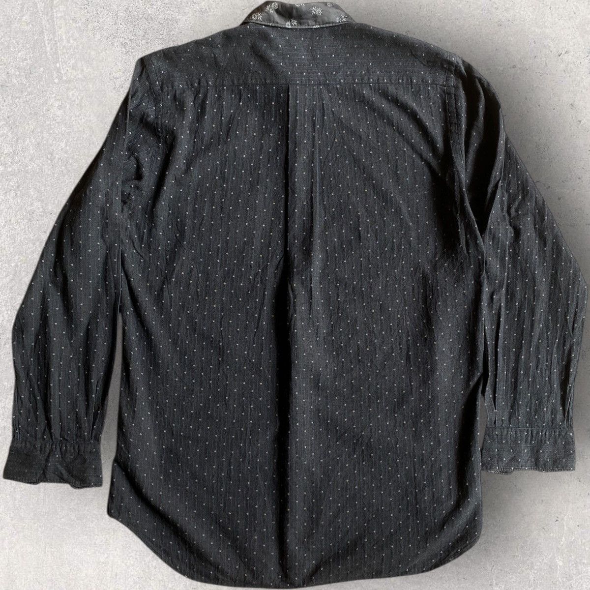 Comme des Garcons Vintage 99’s Jacquard Shirt With Contrast Silk Collar Size US S / EU 44-46 / 1 - 3 Thumbnail