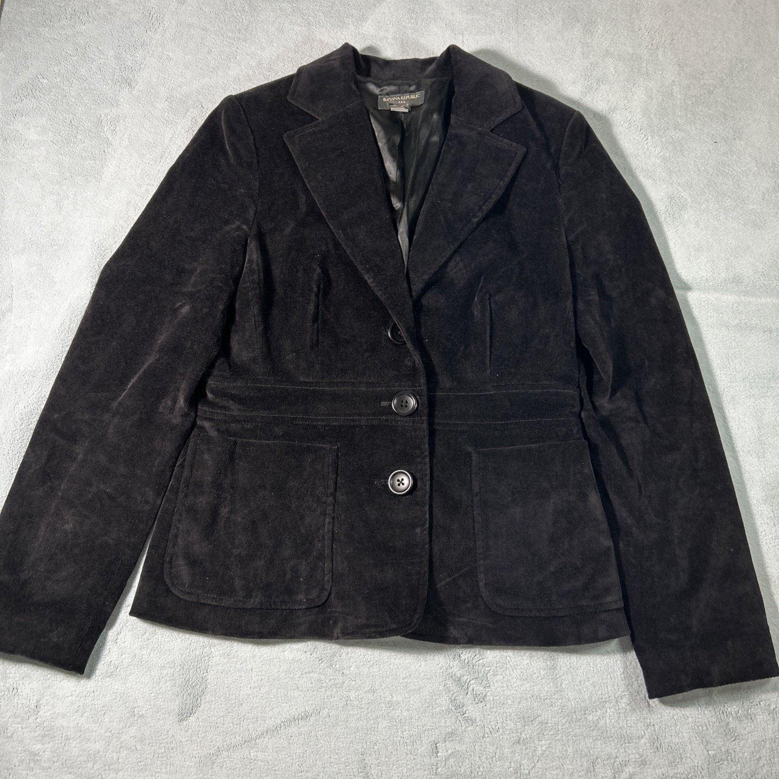 Banana Republic Single Breast Pea Coat Blazer Jacket Womens 4 Formal Black Size S / US 4 / IT 40 - 1 Thumbnail