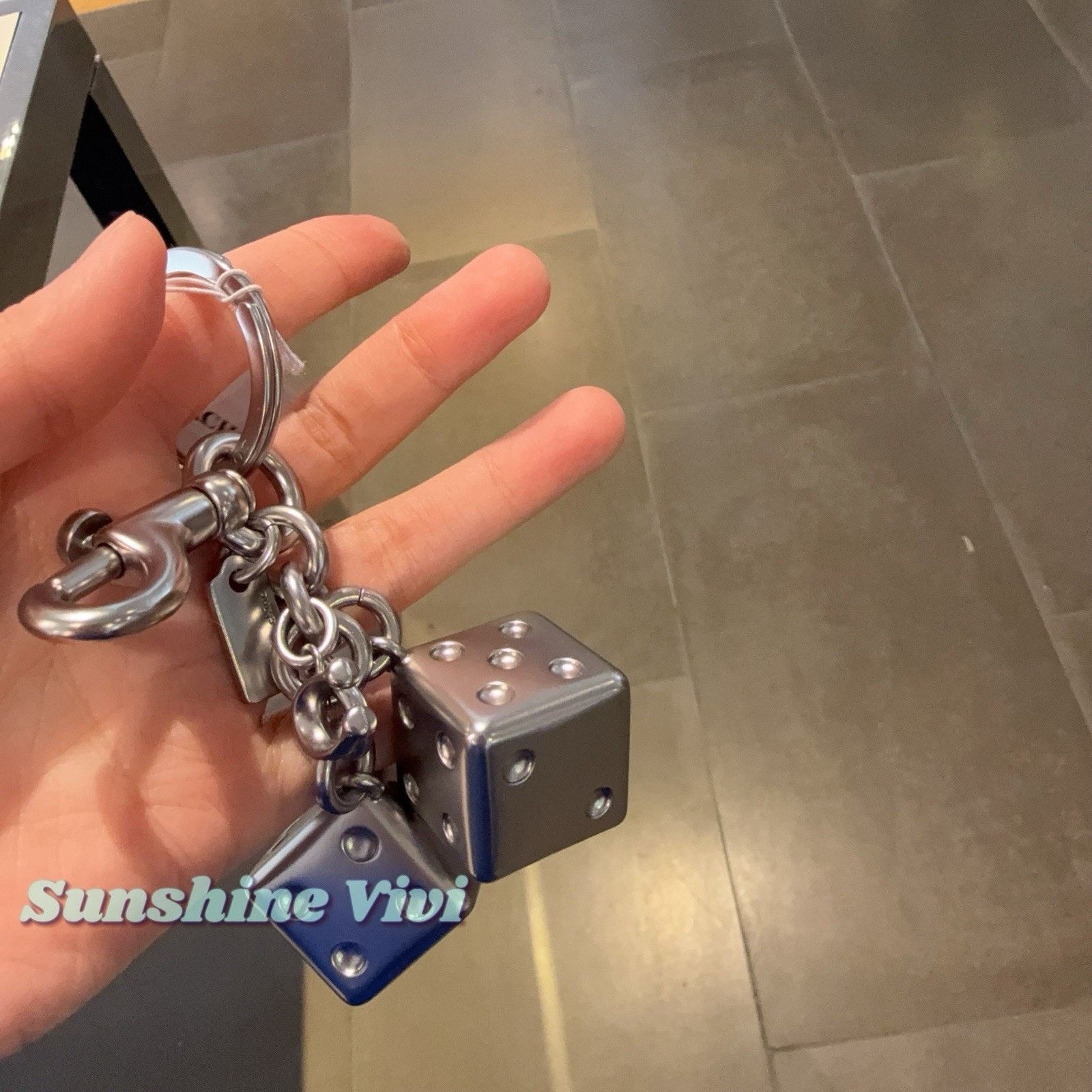 Coach NWT Coach 3D Metal Dice Cluster Bag Charm Keychain Fob CZ128 Size ONE SIZE - 4 Thumbnail