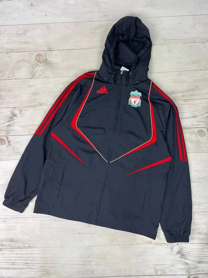 Adidas Vintage Adidas Liverpool 2009 2010 Windbreaker Jacket Size US M / EU 48-50 / 2 - 1 Thumbnail