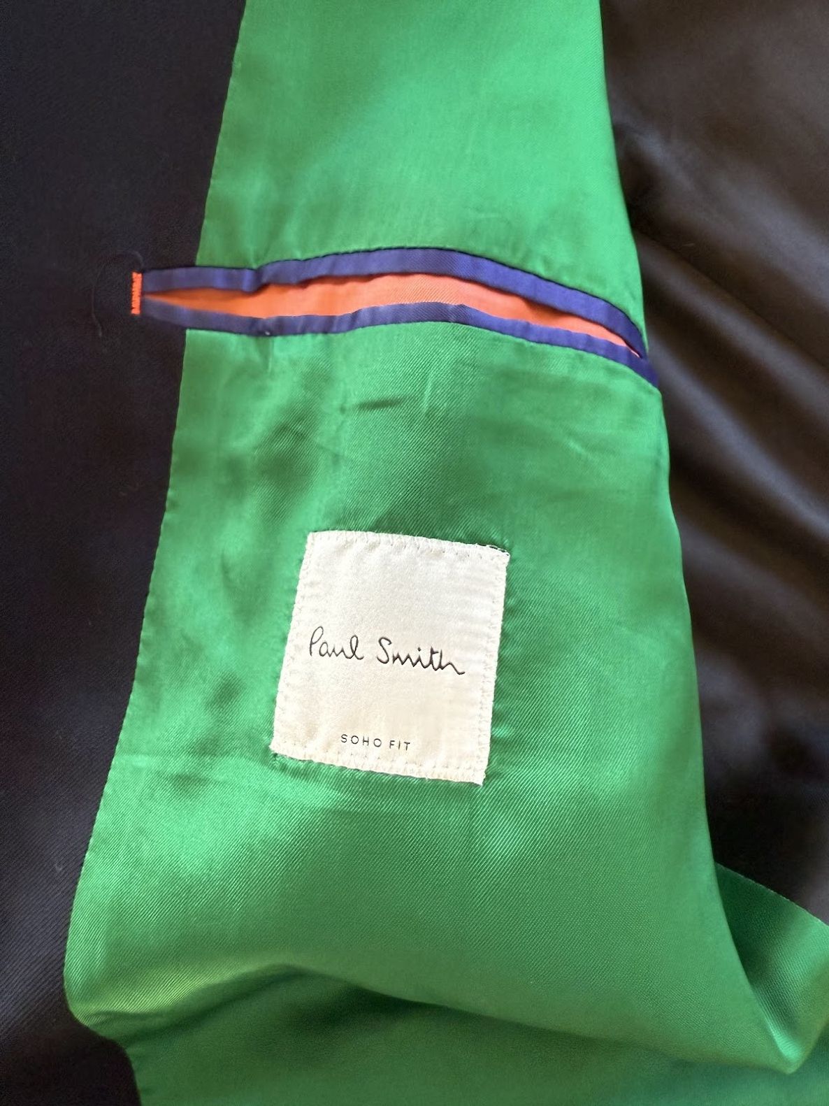 Paul Smith The Soho - Tailored-Fit Navy Wool 'A Suit To Travel In' Size 42R - 2 Thumbnail