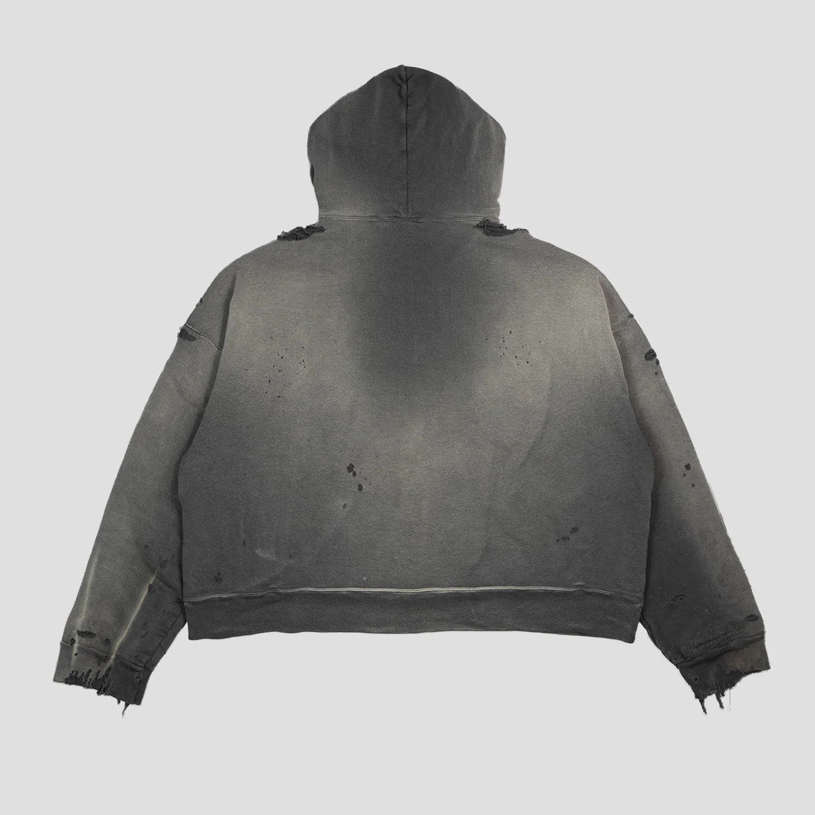 Saint Michael Saint Michael Distressed Double Face Zip Up Thermal Hoodie Size US M / EU 48-50 / 2 - 2 Thumbnail