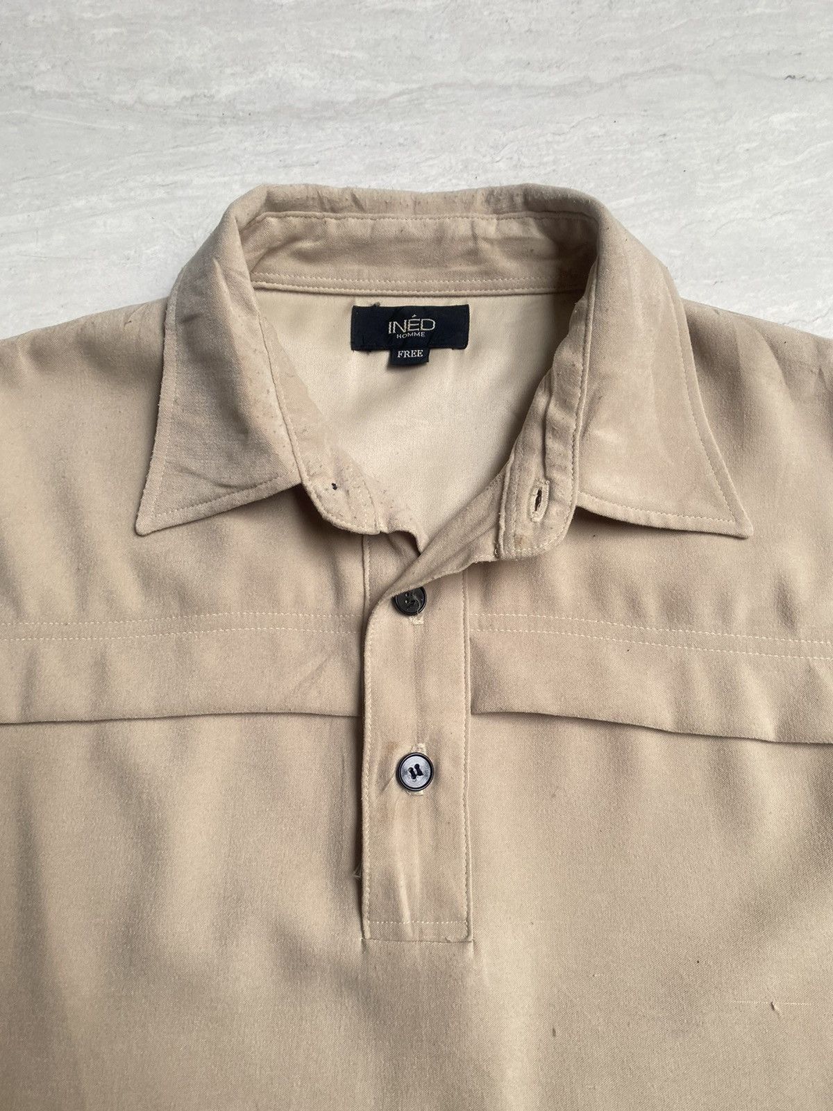 Yohji Yamamoto INED Yohji Yamamoto Beige T-shirt Size US M / EU 48-50 / 2 - 4 Thumbnail
