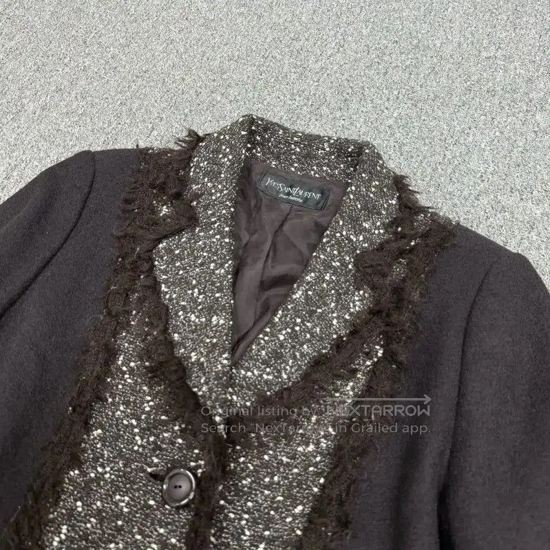 Yves Saint Laurent YSL Coffee Color Cotton Blended Jacket . Size S / US 4 / IT 40 - 3 Thumbnail