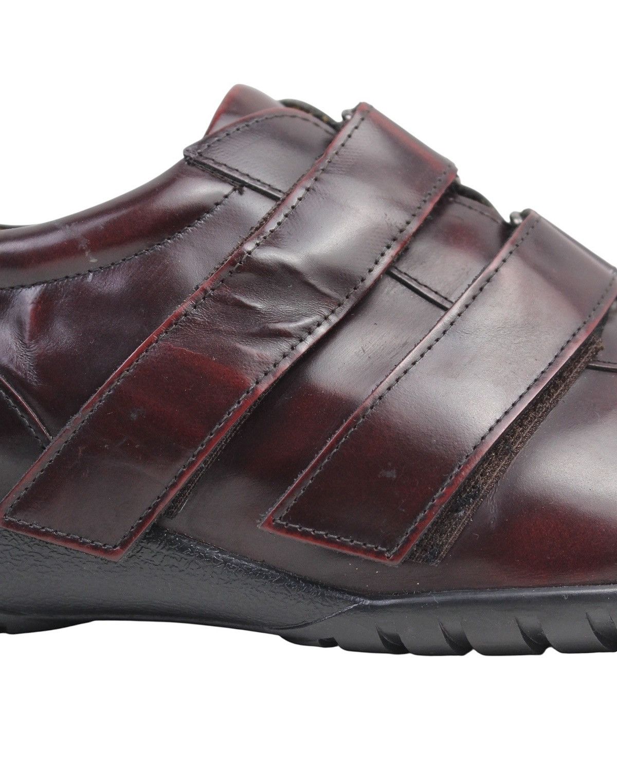 Vintage 2000S BENESU MEN’S BURGUNDY LEATHER VELCRO SHOES Size US 7 / EU 40 - 5 Thumbnail