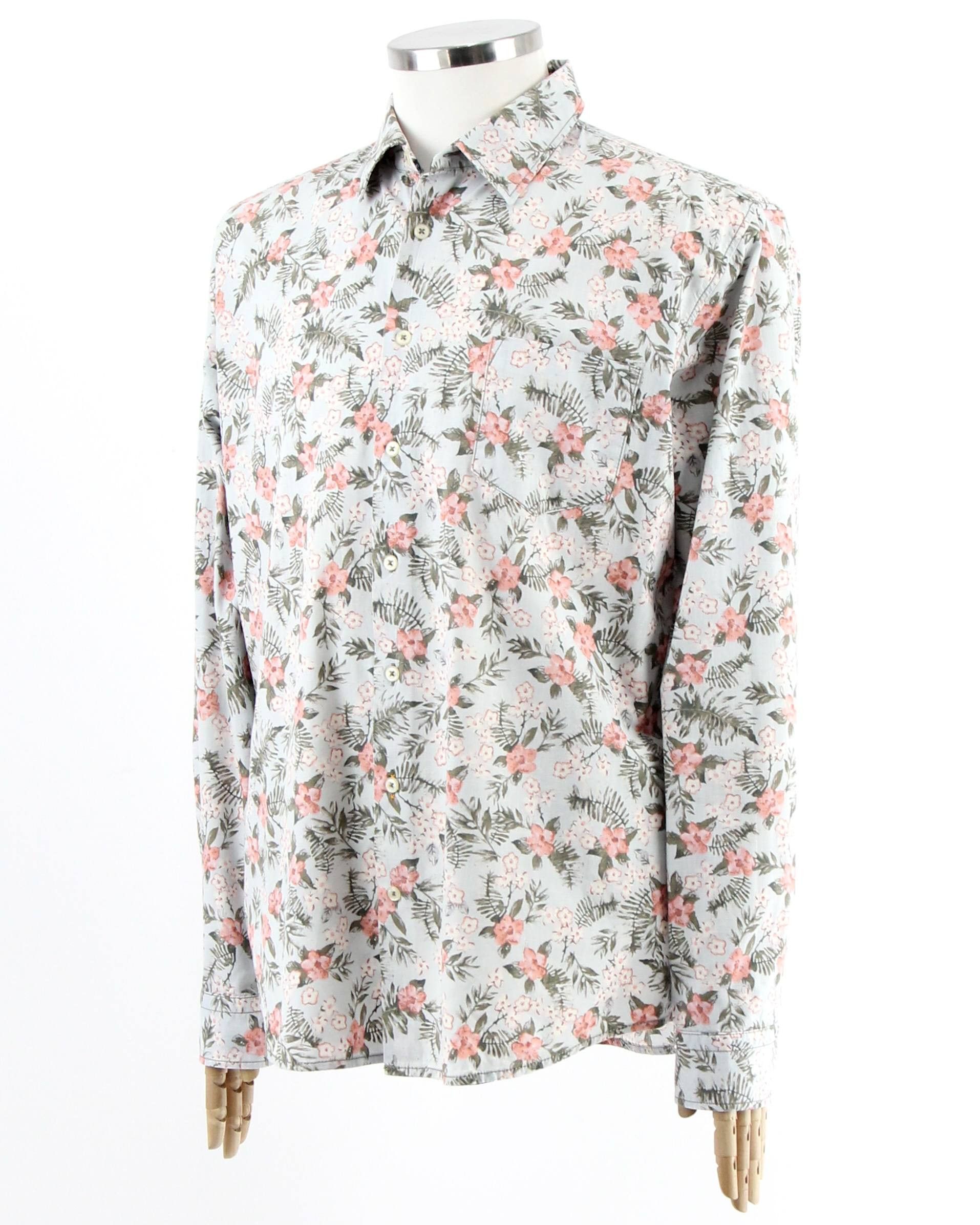 Hugo Boss HUGO BOSS Linen and cotton patterned shirt Size US XXL / EU 58 / 5 - 2 Thumbnail