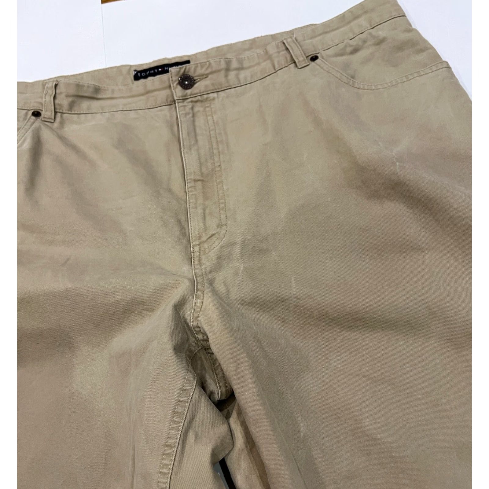 Tommy Hilfiger VINTAGE Tommy Hilfiger Men's Pants Khaki Canvas Straight Leg 42x32 Casual Business Size US 42 / EU 58 - 3 Thumbnail