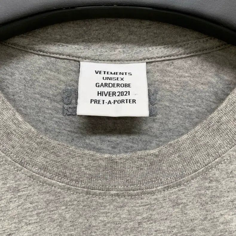 Vetements Vetements Logo embroidered print gray short sleeve T-shirt Size US M / EU 48-50 / 2 - 3 Thumbnail