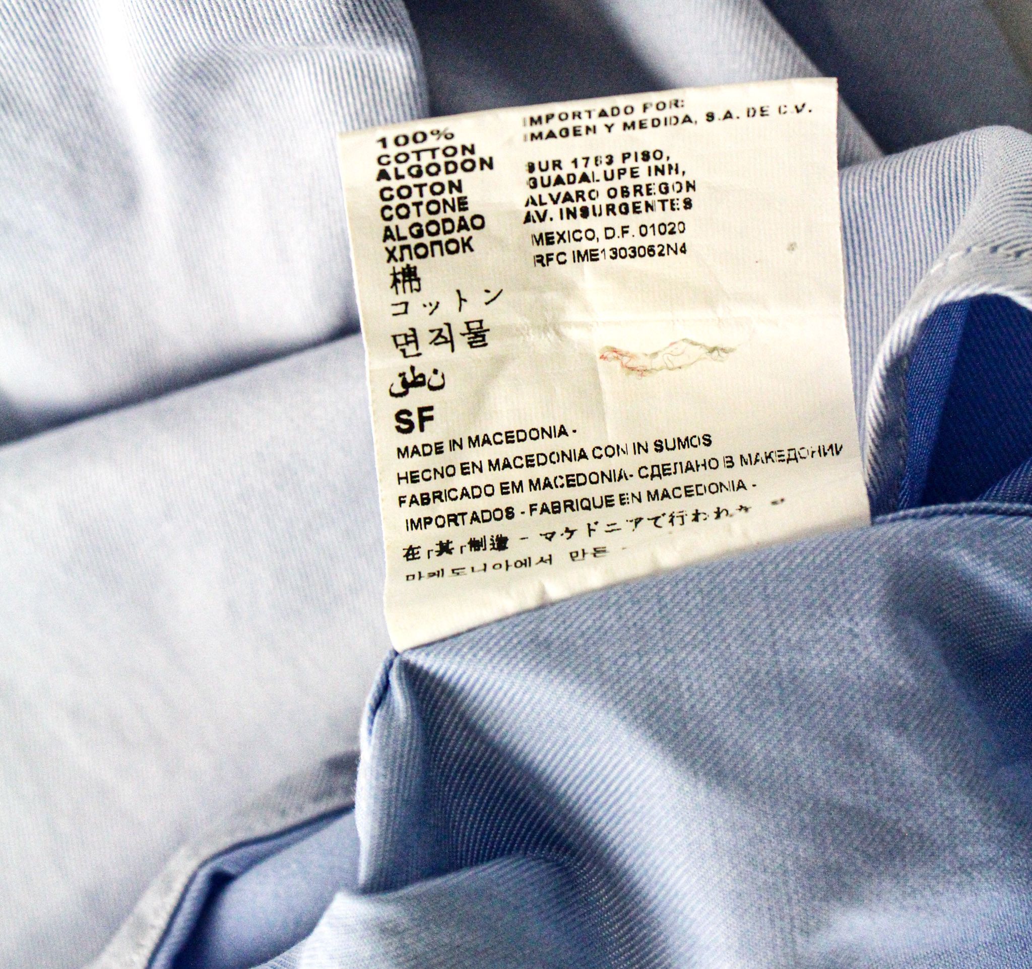 Suitsupply 40-7/15 3/4L Blue Cotton Button-Up Formal 72763 Size 40L - 7 Thumbnail