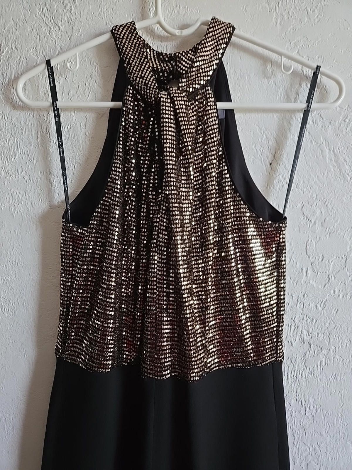 Other JULIA JORDAN Womens Evening Jumpsuit Size 4 Gold Black NEW Size 27" / US 4 / IT 40 - 4 Thumbnail
