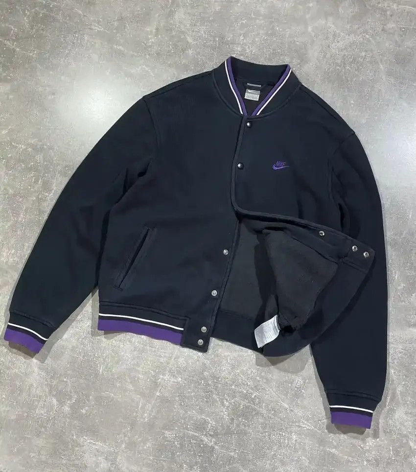 Nike × Vintage Vintage Y2K Nike Swoosh Bomber Sweatshirt Size US M / EU 48-50 / 2 - 1 Thumbnail