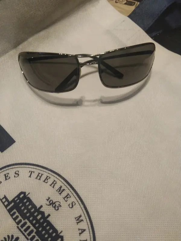 Prada PRADA 2004 Sunglasses Rimless Sport Metal Frame Shield Wrap Size ONE SIZE - 3 Thumbnail