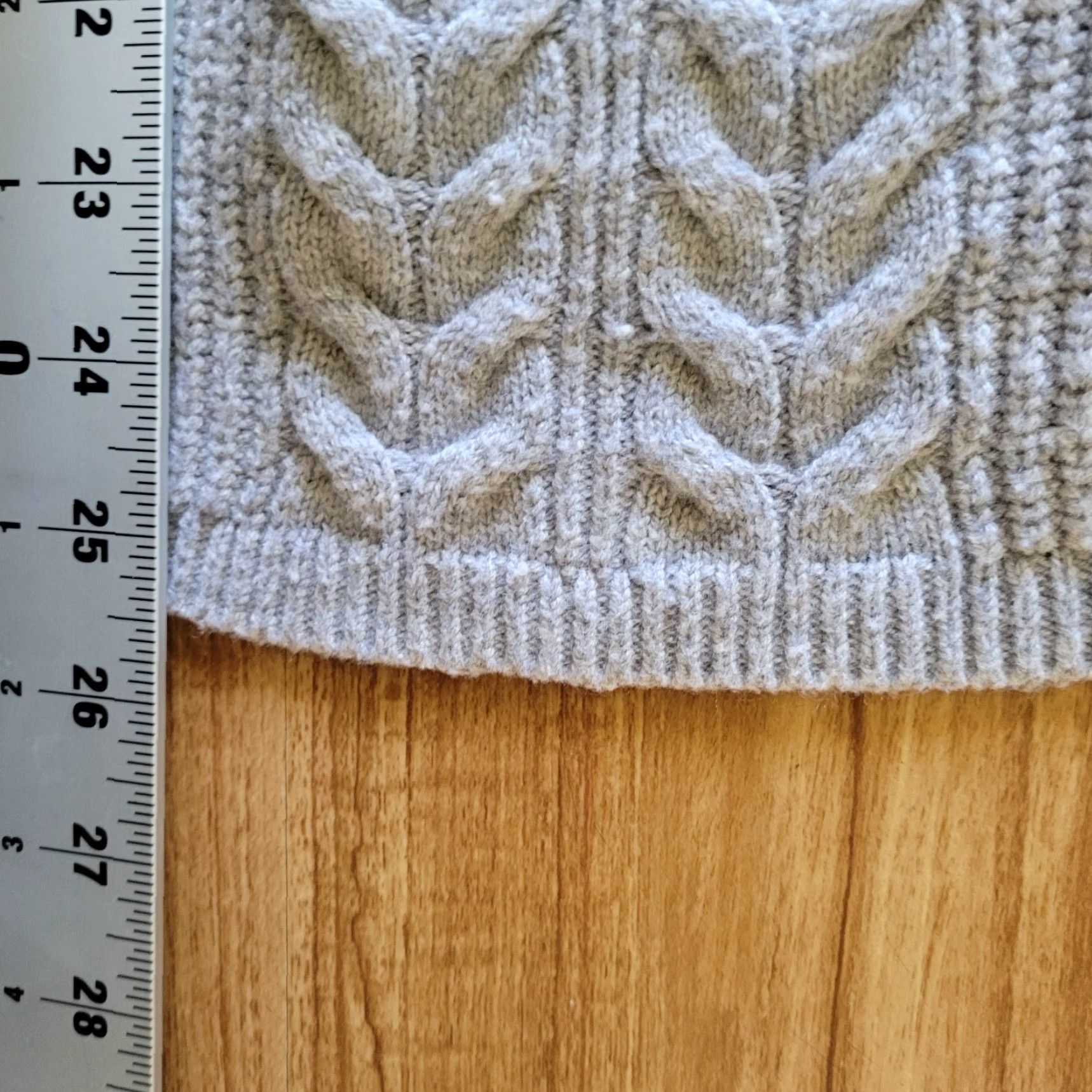 Talbots Talbots Sweater Womens Medium Gray Cable Knit Wool Blend High Neckline Pullover Long Sleeve Knit Pattern Solid Vintage No Size M / US 6-8 / IT 42-44 - 6 Thumbnail