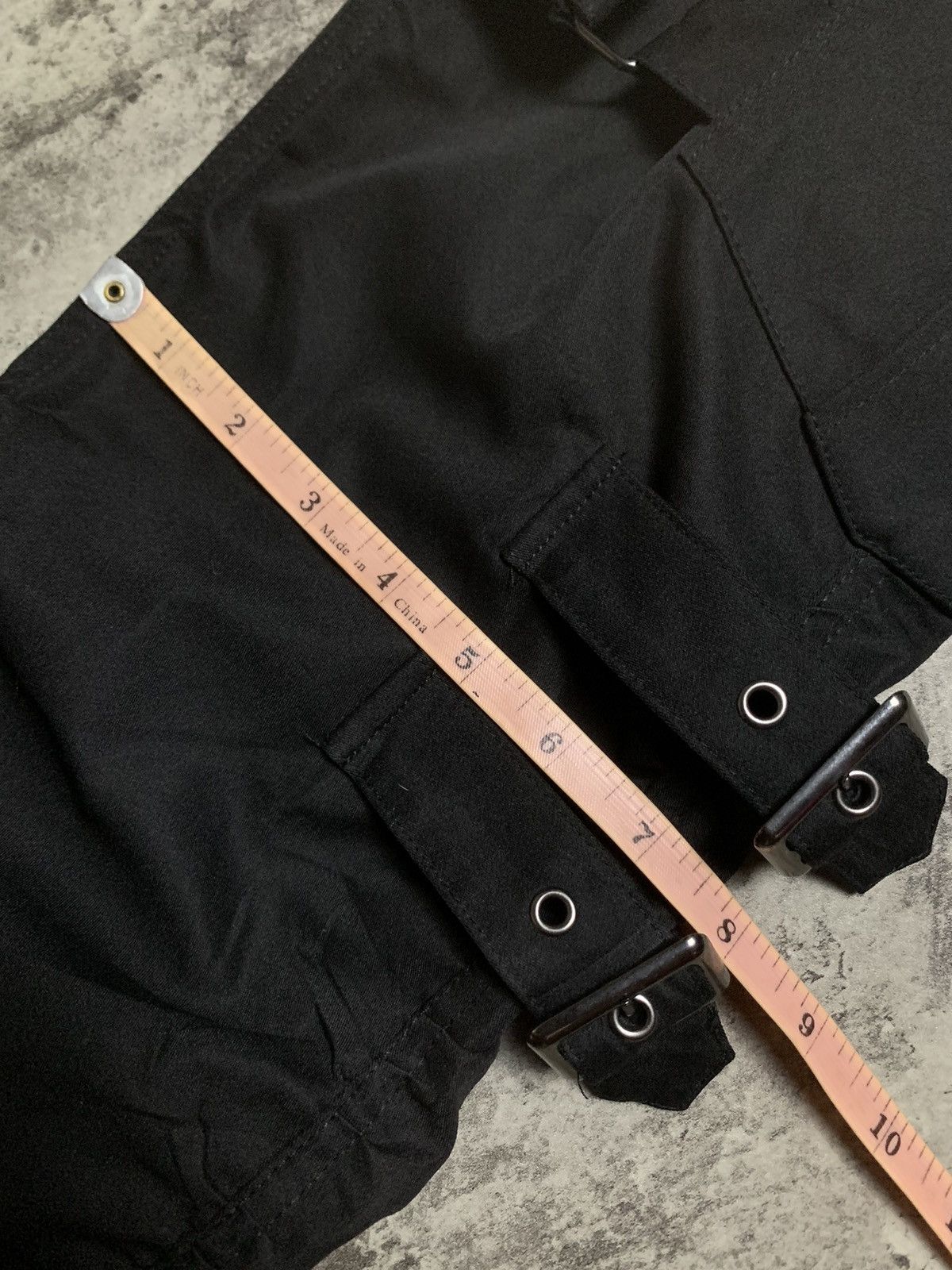 14th Addiction Y2K Kui Black Bondage Cargo Multi Pocket Pants Vkei Style Size US 30 / EU 46 - 14 Thumbnail
