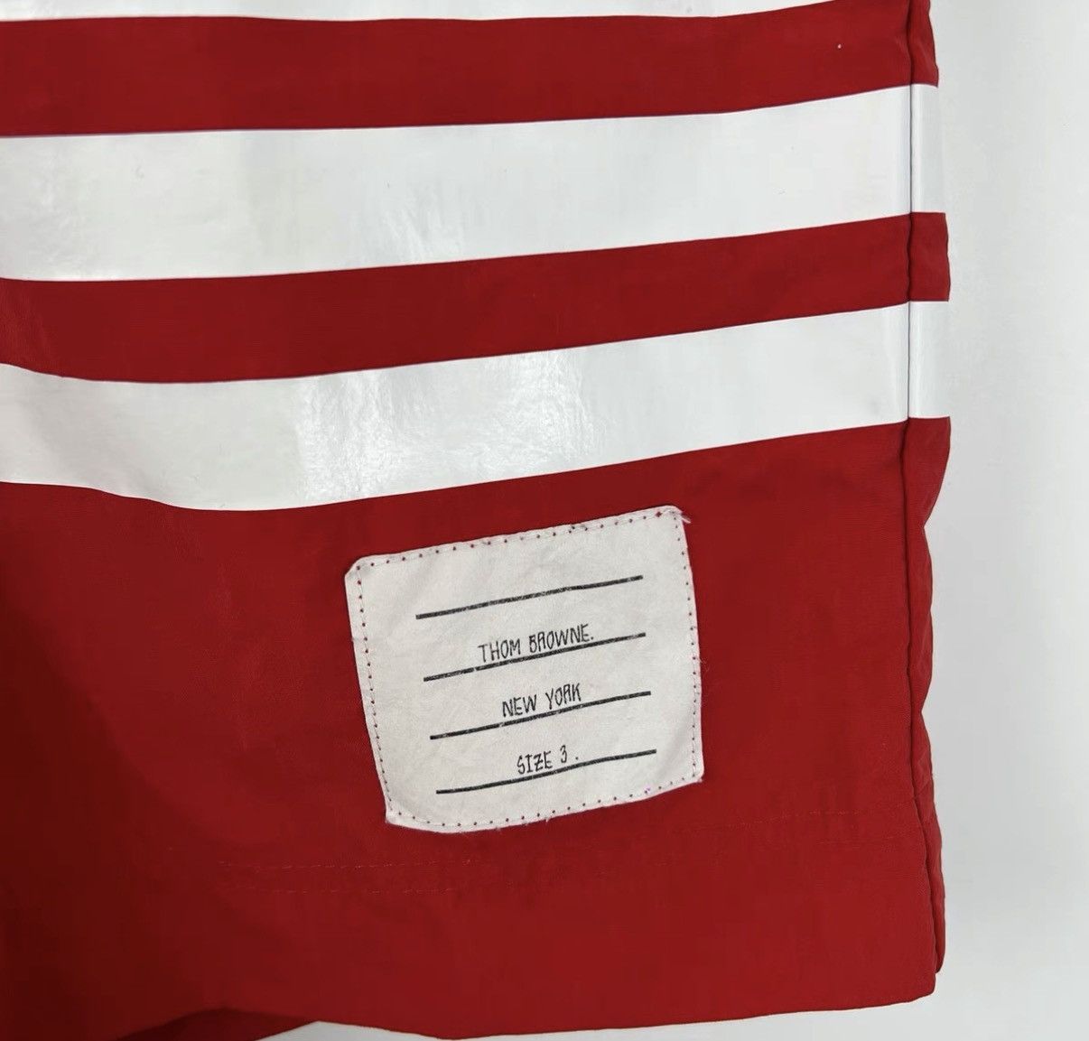 Thom Browne Thom Browne Red 4-Bar Nylon Shorts K12 Size US 34 / EU 50 - 5 Thumbnail