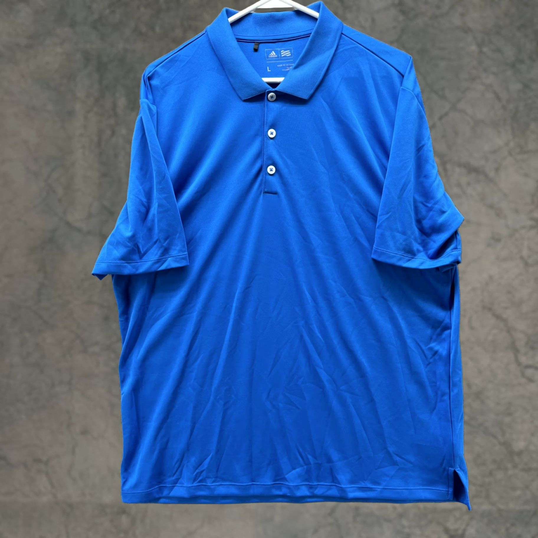 Adidas Adidas Golf Polo Shirt Mens L Blue Solid Performance Short Sleeve Stretch Shirt Size US L / EU 52-54 / 3 - 1 Thumbnail