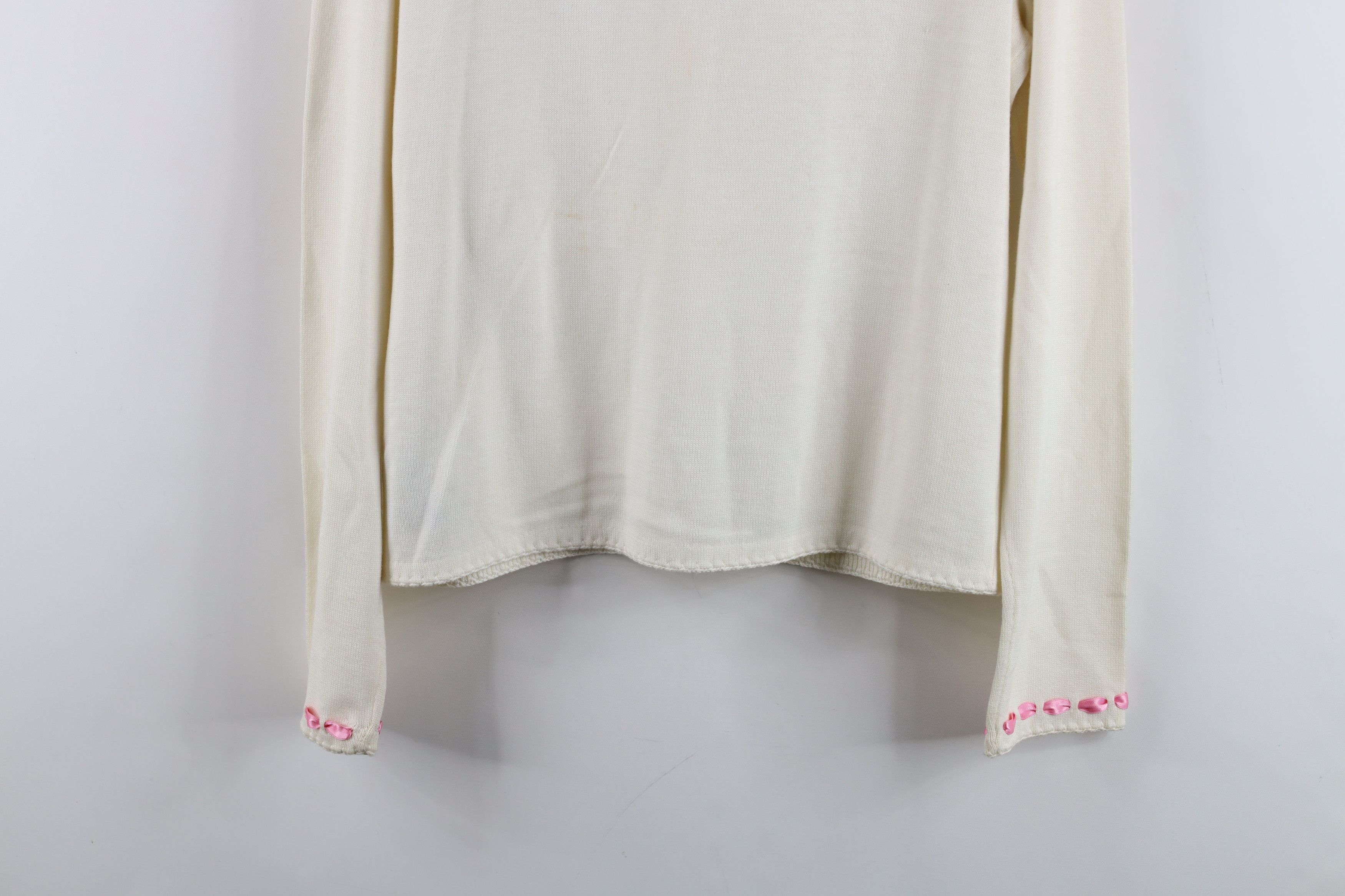 Vintage Vintage Y2K 2003 Michael Simon Cancer Knit Cardigan Sweater Size M / US 6-8 / IT 42-44 - 14 Thumbnail