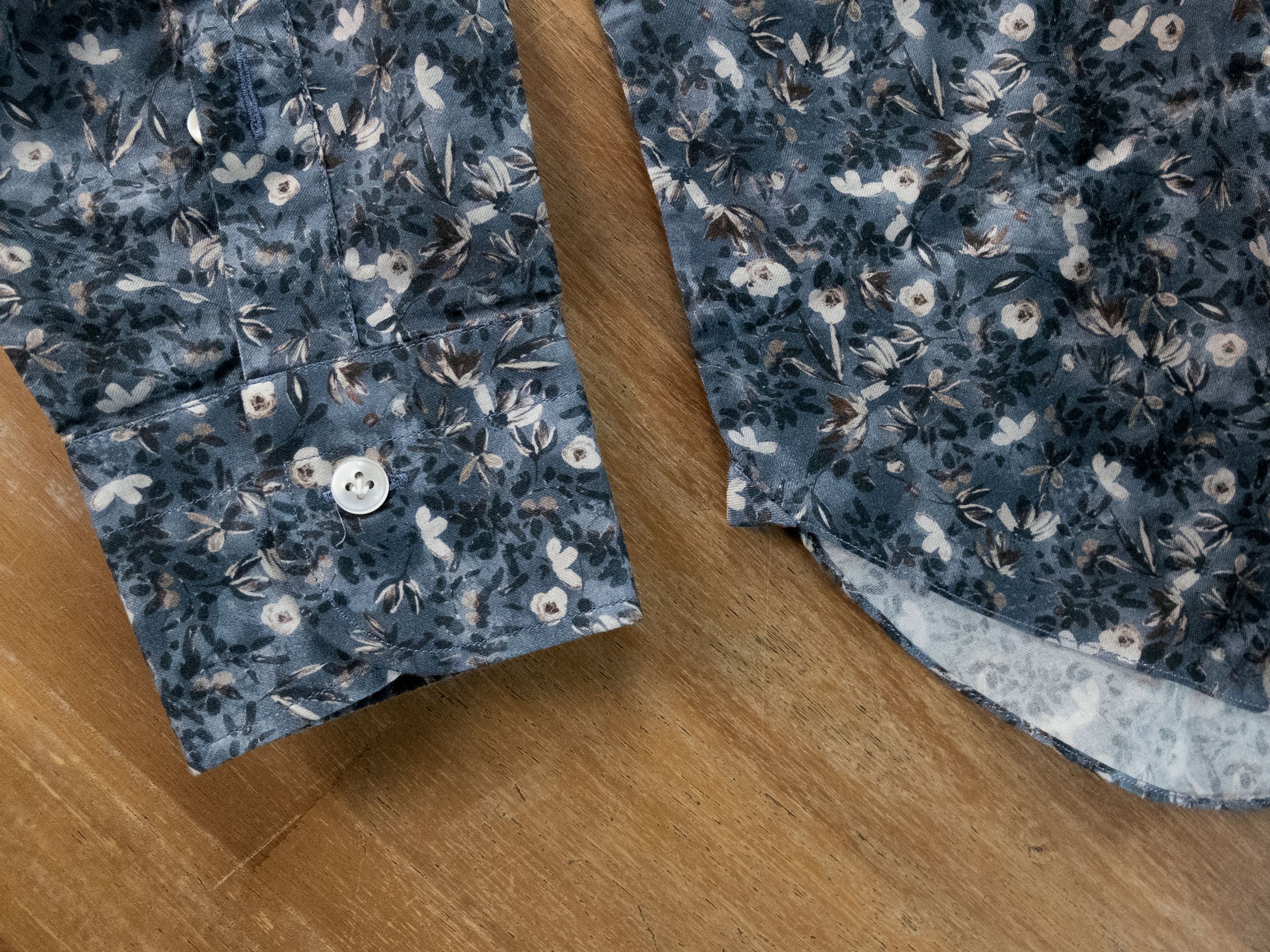 Barba Napoli BARBA Napoli Dandy Life blue floral print lightweight shirt Size US M / EU 48-50 / 2 - 3 Thumbnail