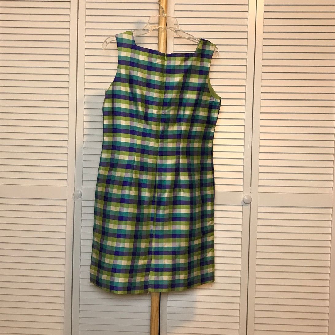 Other Pure & Simple Silk Vintage Square Neck Sheath Dress 8 Size M / US 6-8 / IT 42-44 - 2 Thumbnail