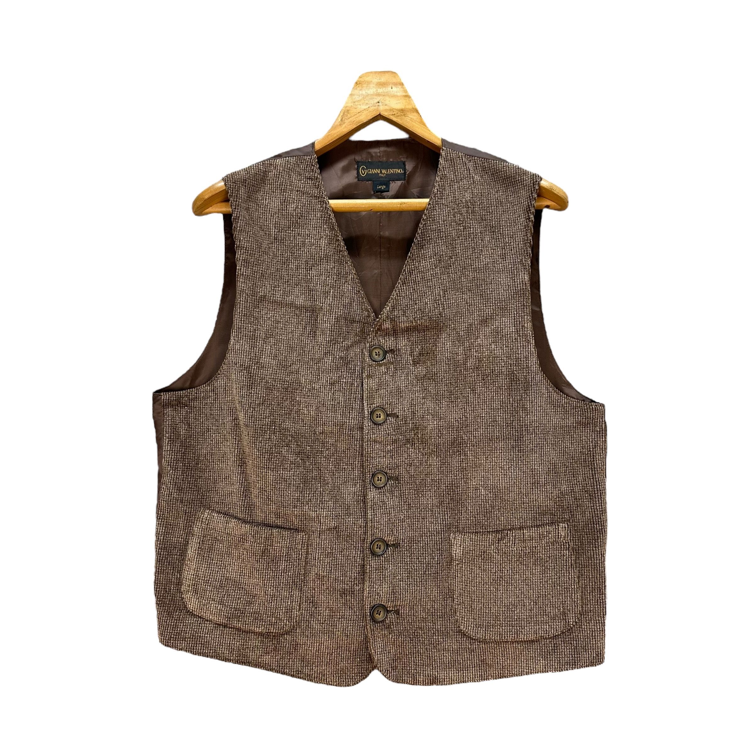 GIANNI VALENTINO Italy Brown Gentlemen Vest #A4-0075