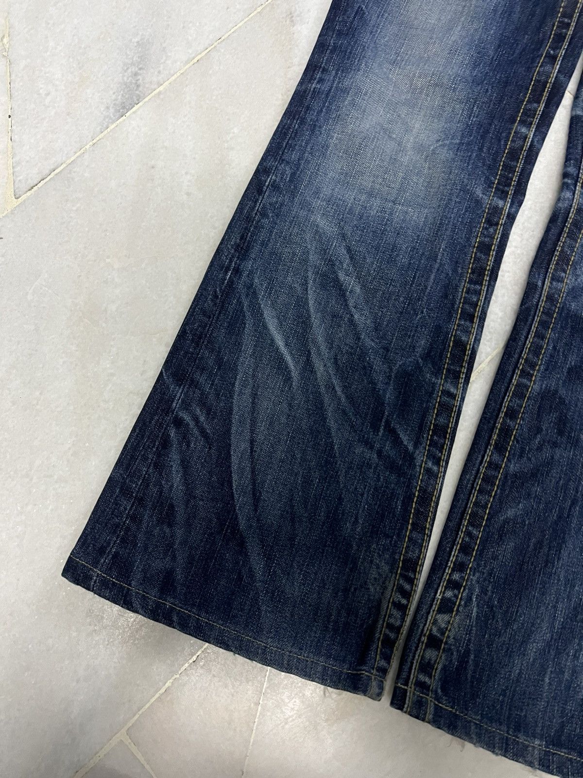 14th Addiction × If Six Was Nine × Japanese Brand 💥Flare💥 Vintage 90’s Style Lolita Club Mud Wash Jean Size US 32 / EU 48 - 4 Thumbnail