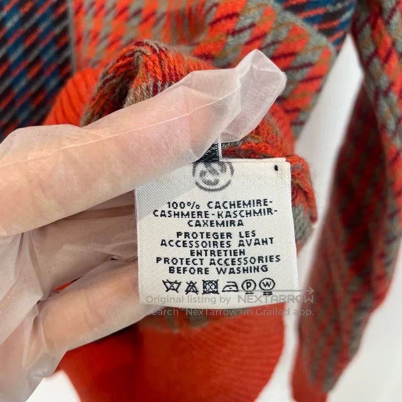 Hermes Hermes Houndstooth Cashmere Crewneck Sweater - Orange Brow Size XXS / US 00 / IT 34 - 6 Thumbnail