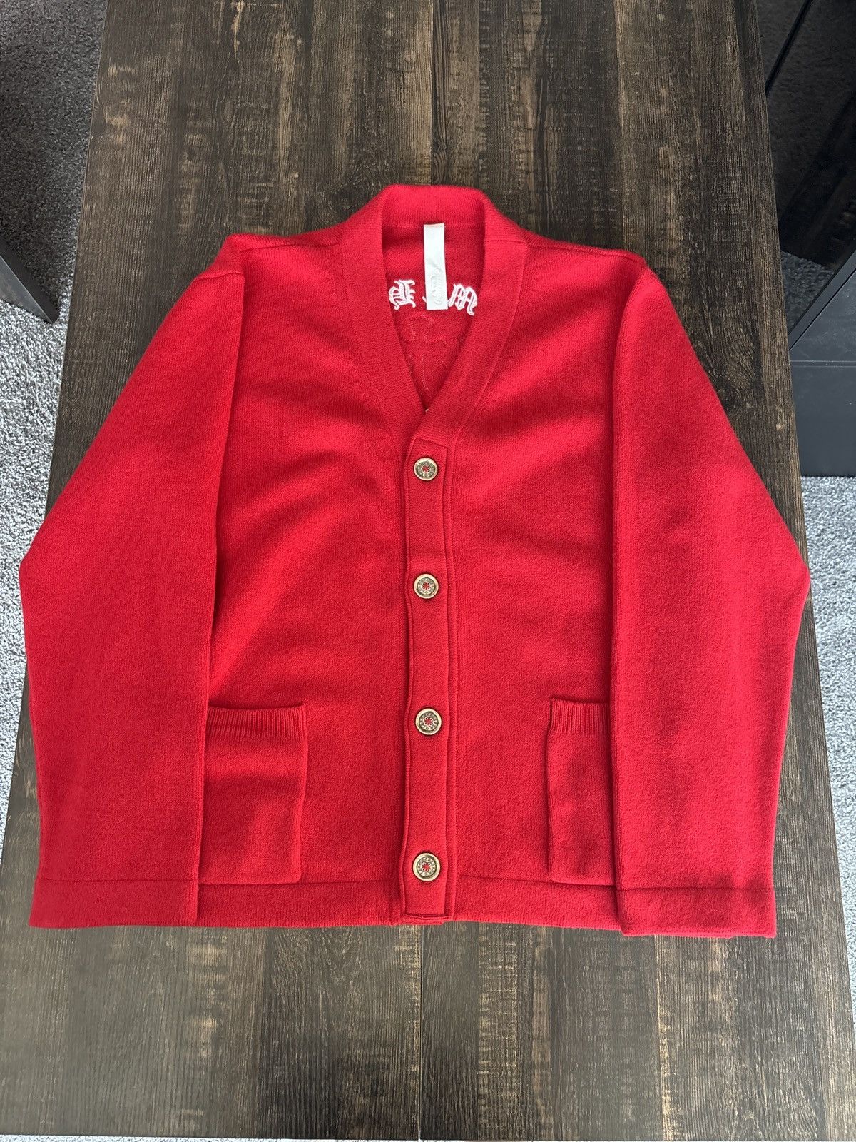 Chrome Hearts Chrome Hearts Cross Patch Hollywood Cashmere Cardigan Size US XL / EU 56 / 4 - 14 Thumbnail