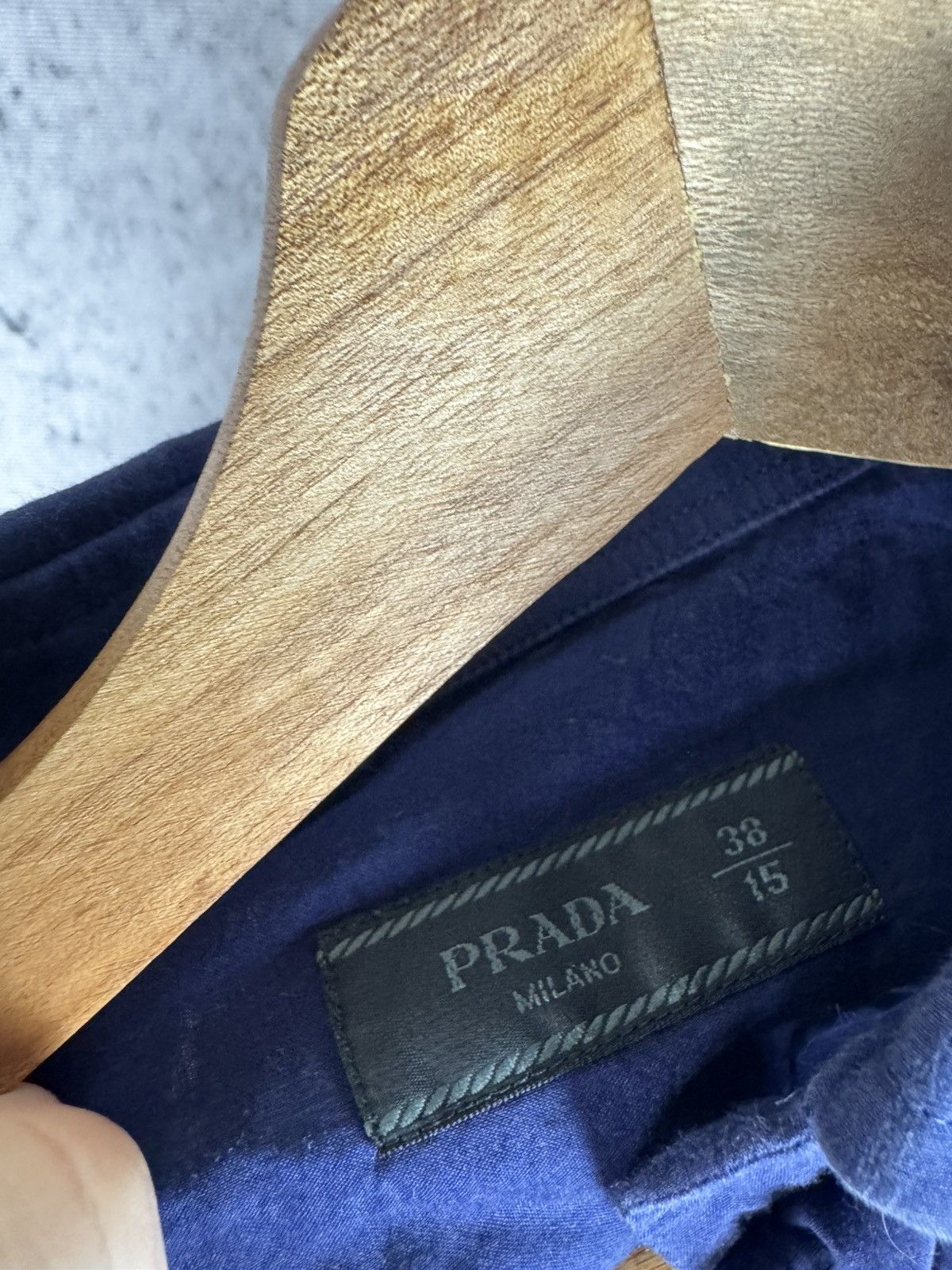Prada Vintage Prada Blue Short Sleeve Designer Shirt Short Sleeve Size US M / EU 48-50 / 2 - 3 Thumbnail