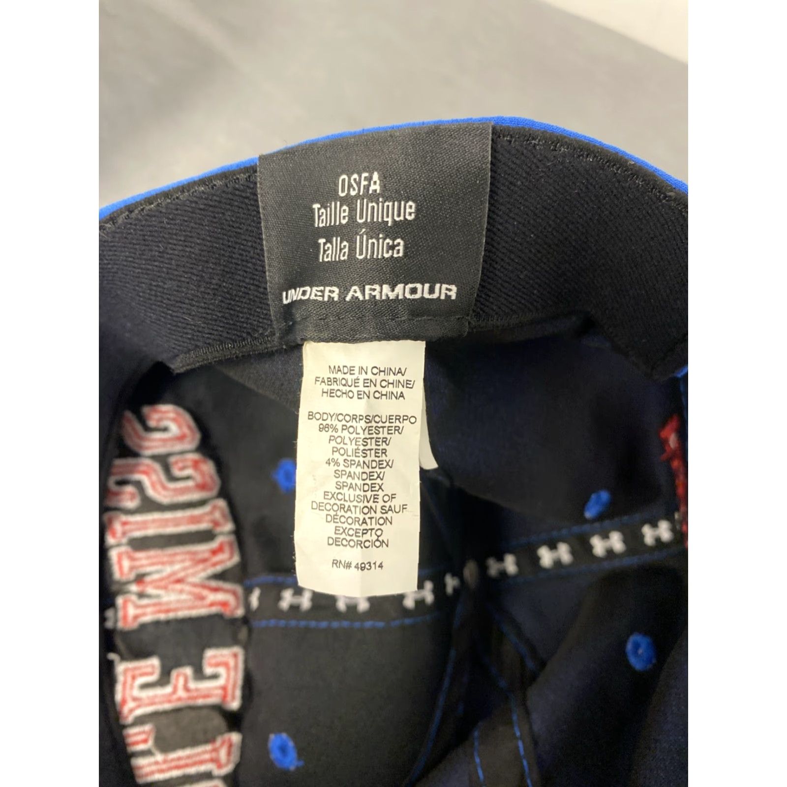 Under Armour Under Armour Men's Sports Adjustable Hat Baseball Cap Snapback Hunting Blue Canvas Polyester Cap | 749 Size ONE SIZE - 6 Thumbnail
