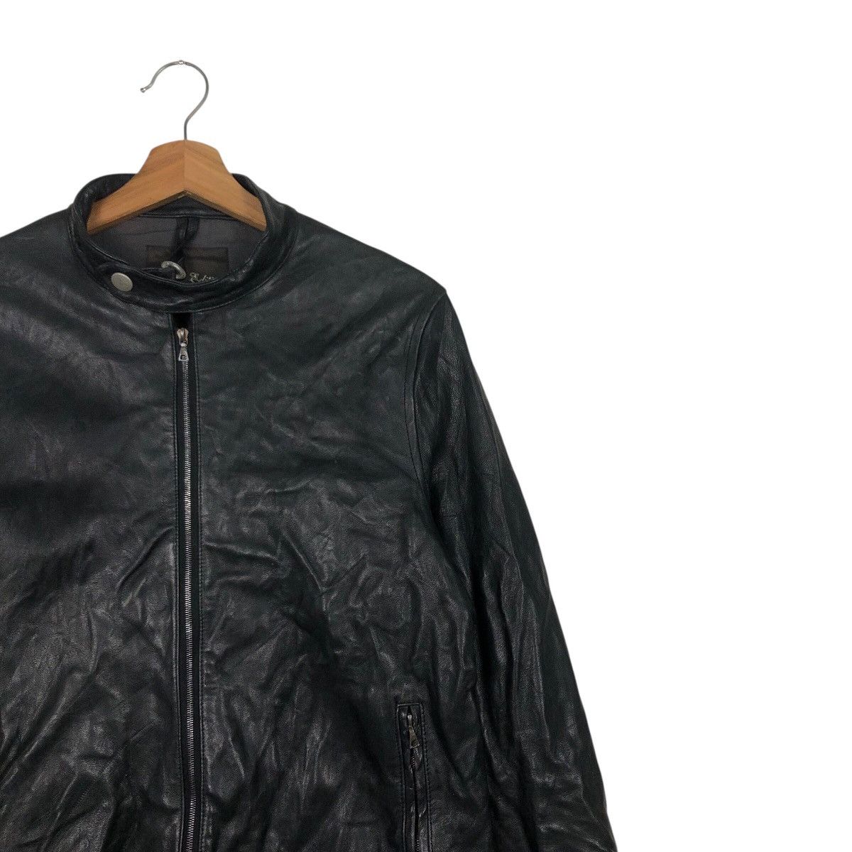 Japanese Brand 📌Rich Black Biker Leather Jacket Bondage Design Edition Size US M / EU 48-50 / 2 - 7 Thumbnail