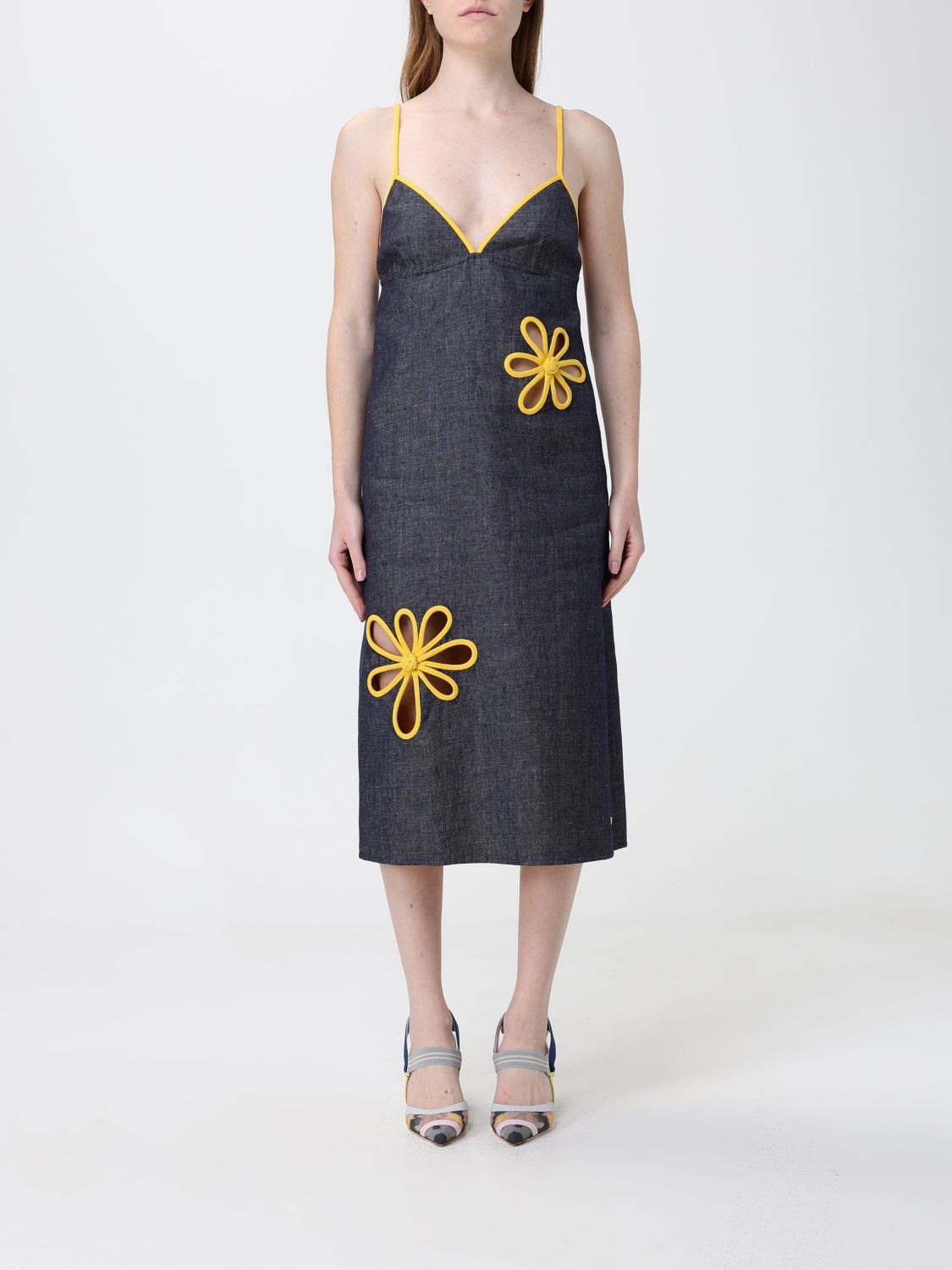 Fendi Fendi Dress Woman Blue Size XS / US 0-2 / IT 36-38 - 1 Thumbnail