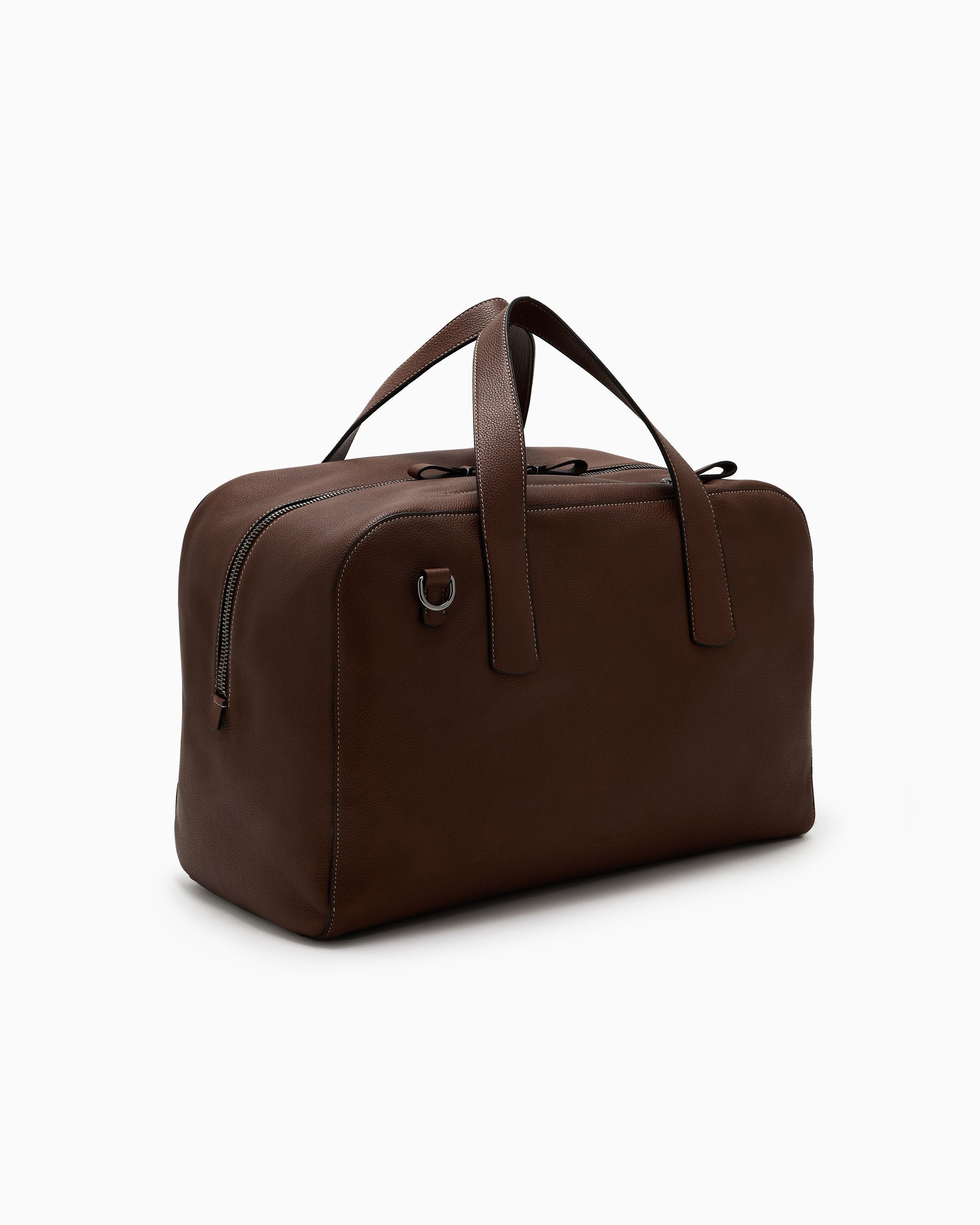 Giorgio Armani GIORGIO ARMANI Men Runway Full Grain Leather Handbag DUFEL Size ONE SIZE - 4 Thumbnail