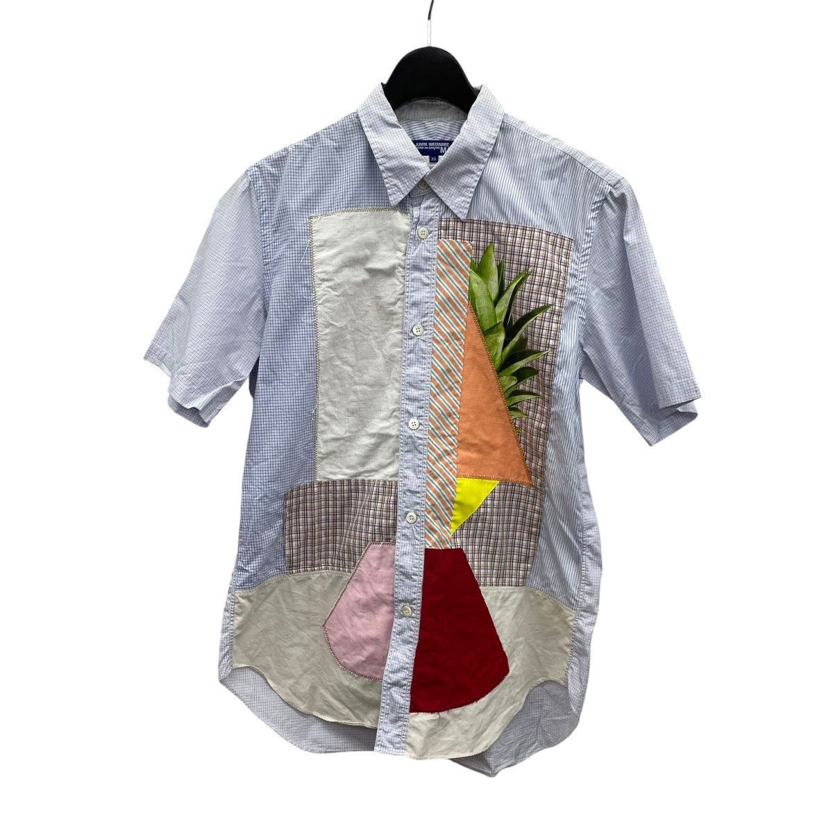 Junya Watanabe AD2015 Patchwork Paneled Short Sleeve Shirt Size US XS / EU 42 / 0 - 1 Thumbnail
