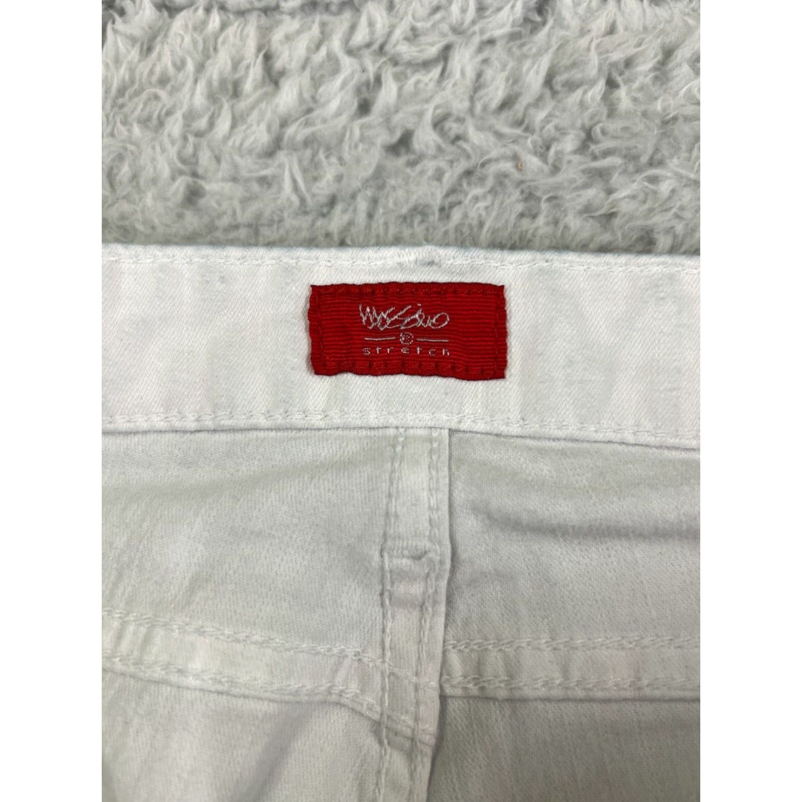 Mossimo MOSSIMO Jeans Women Bootcut White Denim 30x31 Regular Mid Rise 5-Pocket Cotton Blend Size 36" / US 14 / IT 50 - 6 Thumbnail