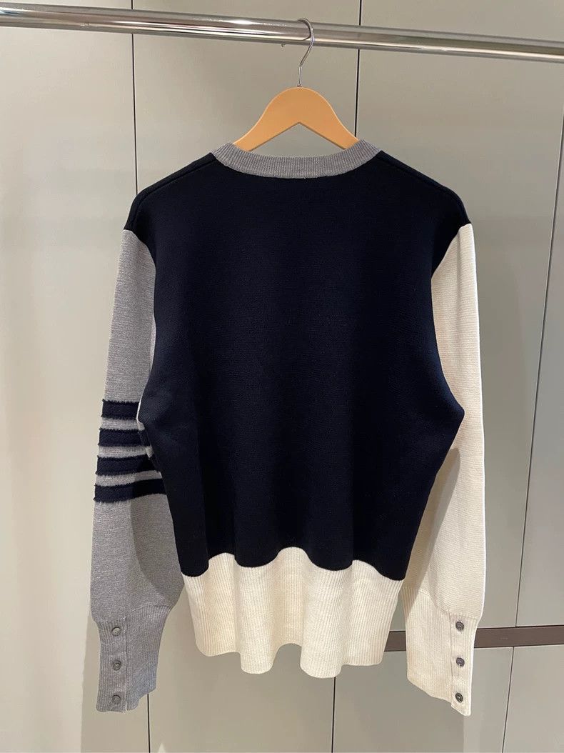 Thom Browne Thom browne Black and white gray colour block four-striped Size US XXL / EU 58 / 5 - 3 Thumbnail