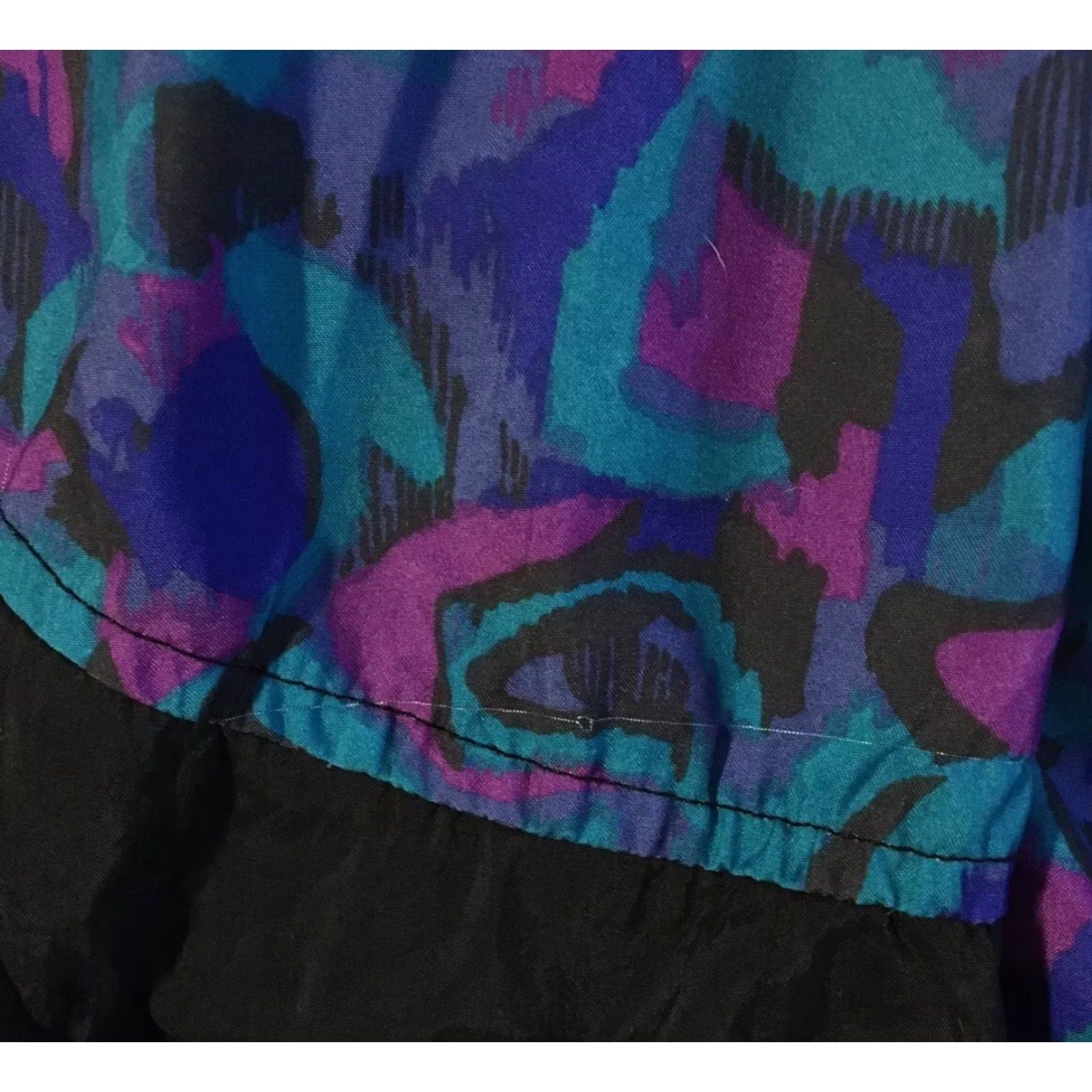 Reebok Vtg 90s Reebok Abstract Art AOP Bomber Jacket L Blue Women Shirt Windbreaker Vintage 90s Vaporwave Art Baroque Graphic Spotlight Womens Size L / US 10 / IT 46 - 3 Thumbnail
