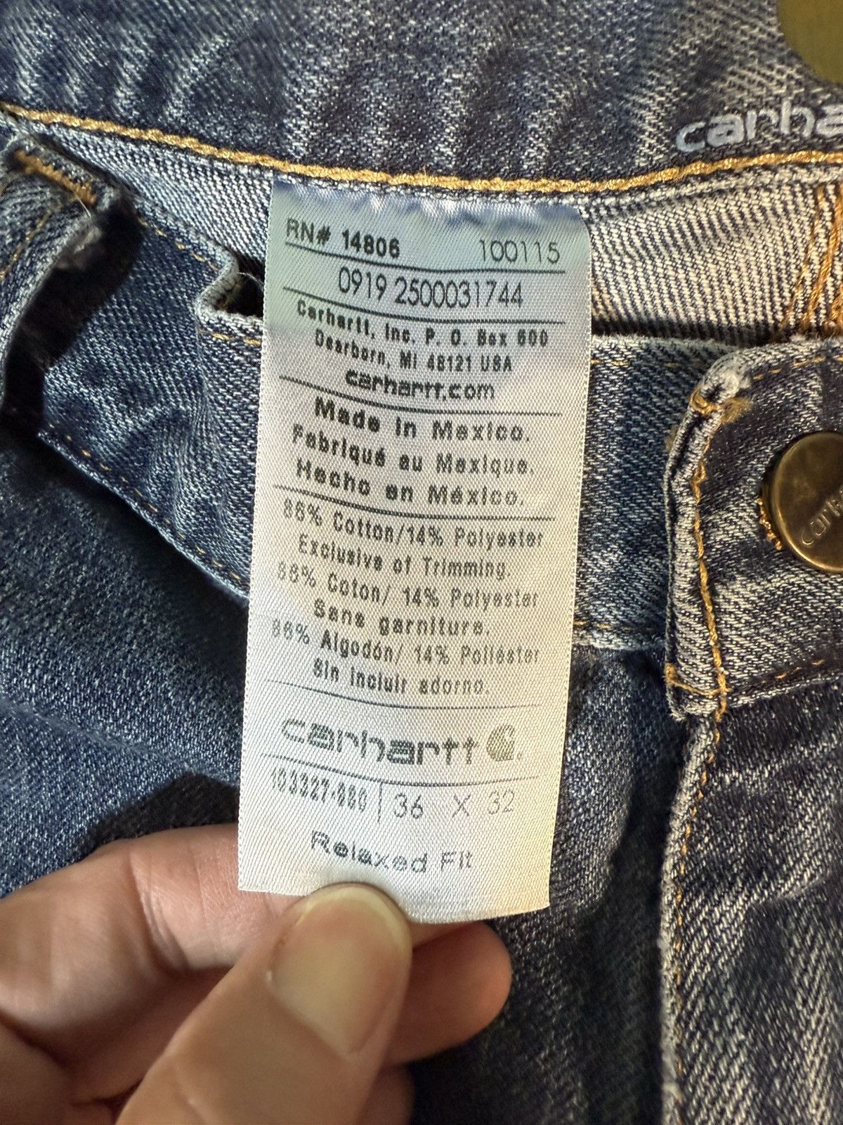 Carhartt Carhartt denim work pants Size US 36 / EU 52 - 6 Thumbnail