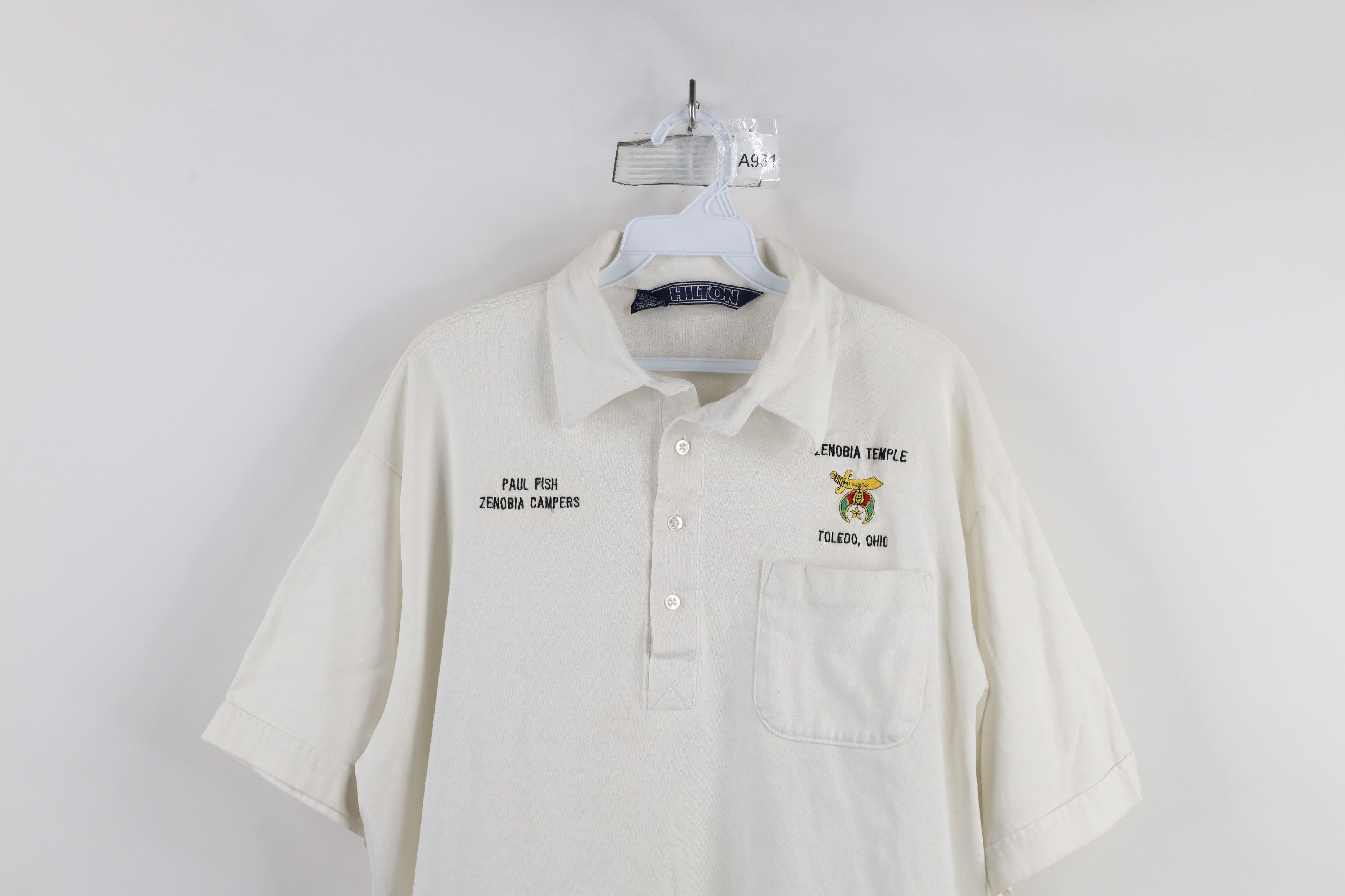 Vintage Vintage 80s Zenobia Temple Toledo Ohio Collared Polo Shirt Size US XL / EU 56 / 4 - 2 Thumbnail